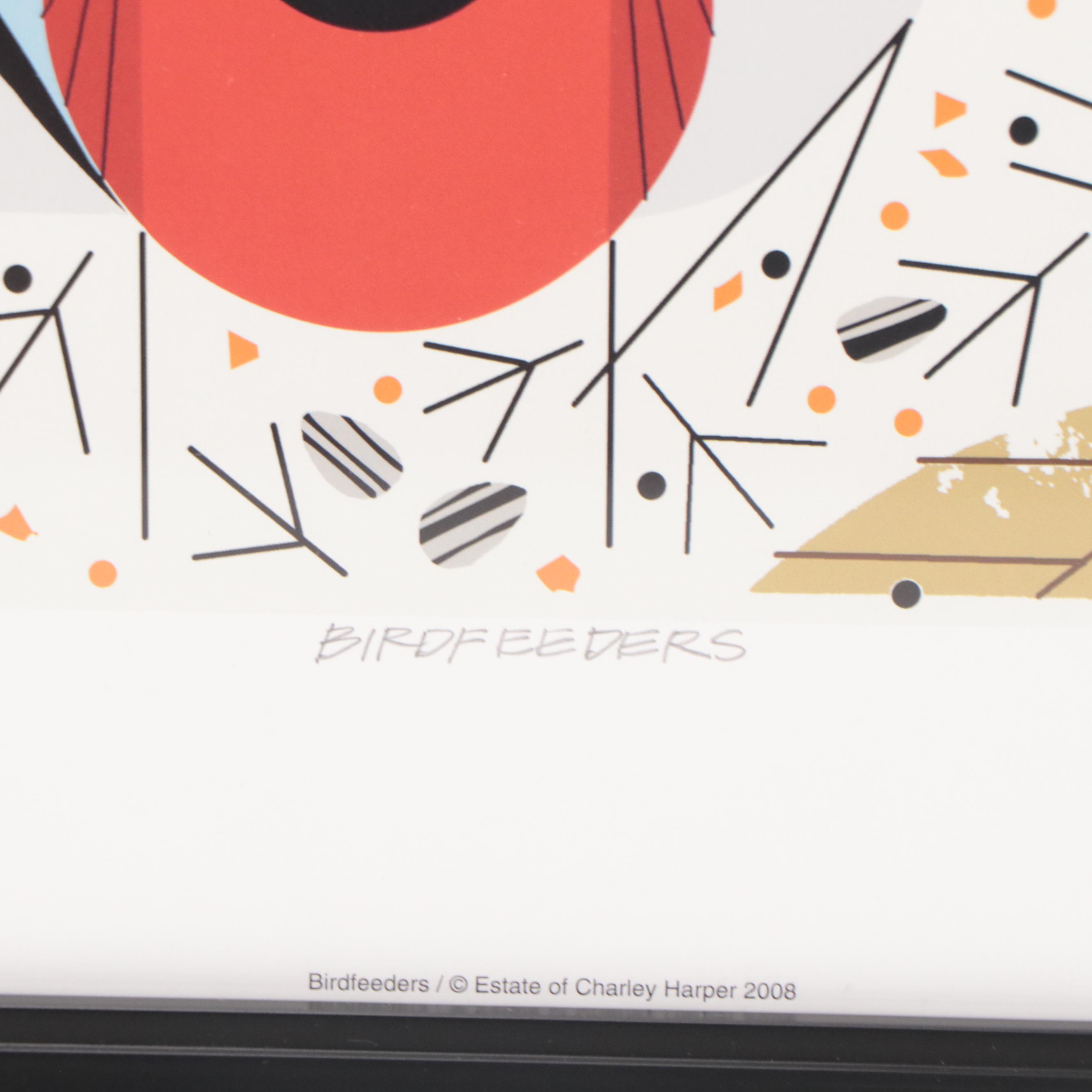 Offset Lithograph After Charley Harper "Birdfeeders," 2008