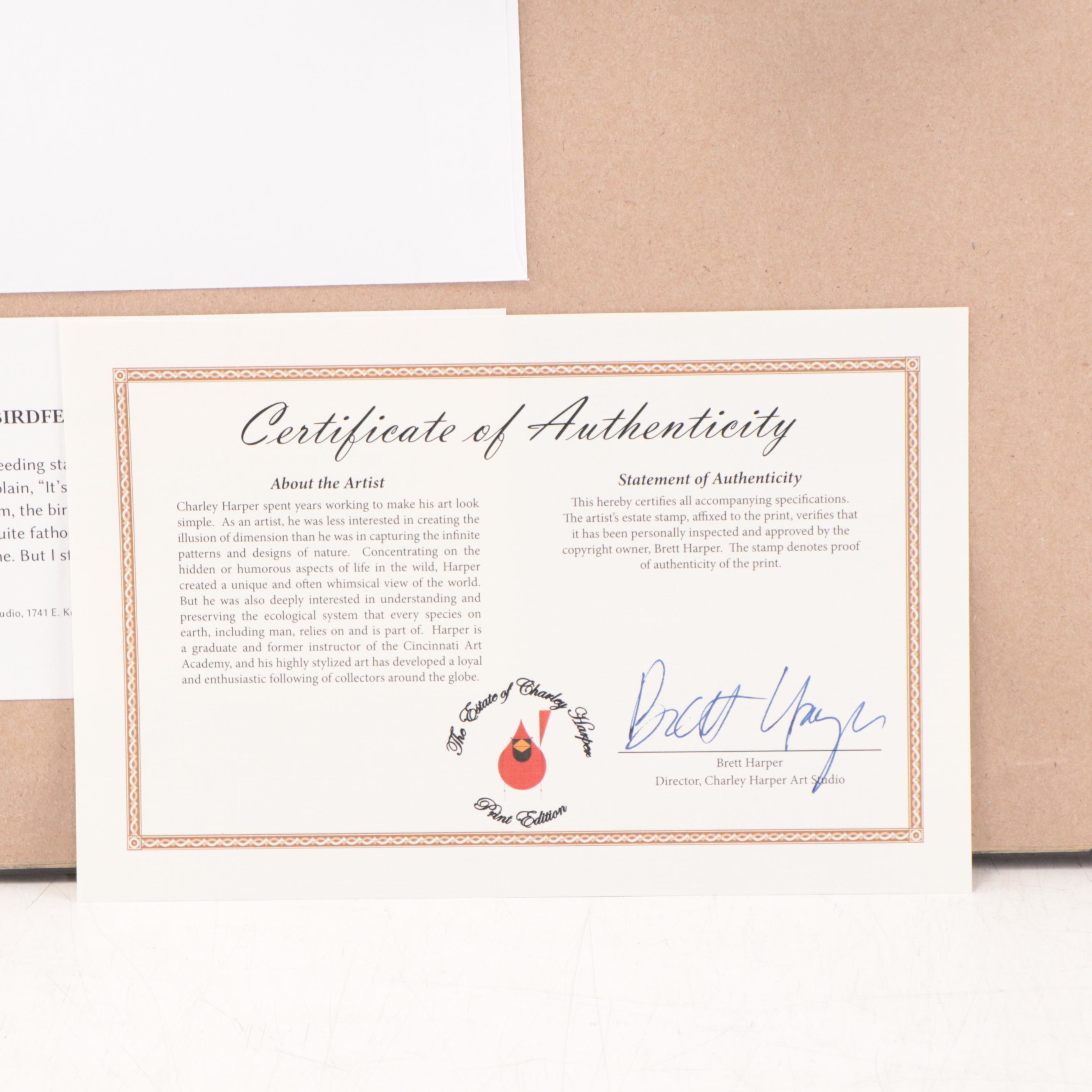 Offset Lithograph After Charley Harper "Birdfeeders," 2008