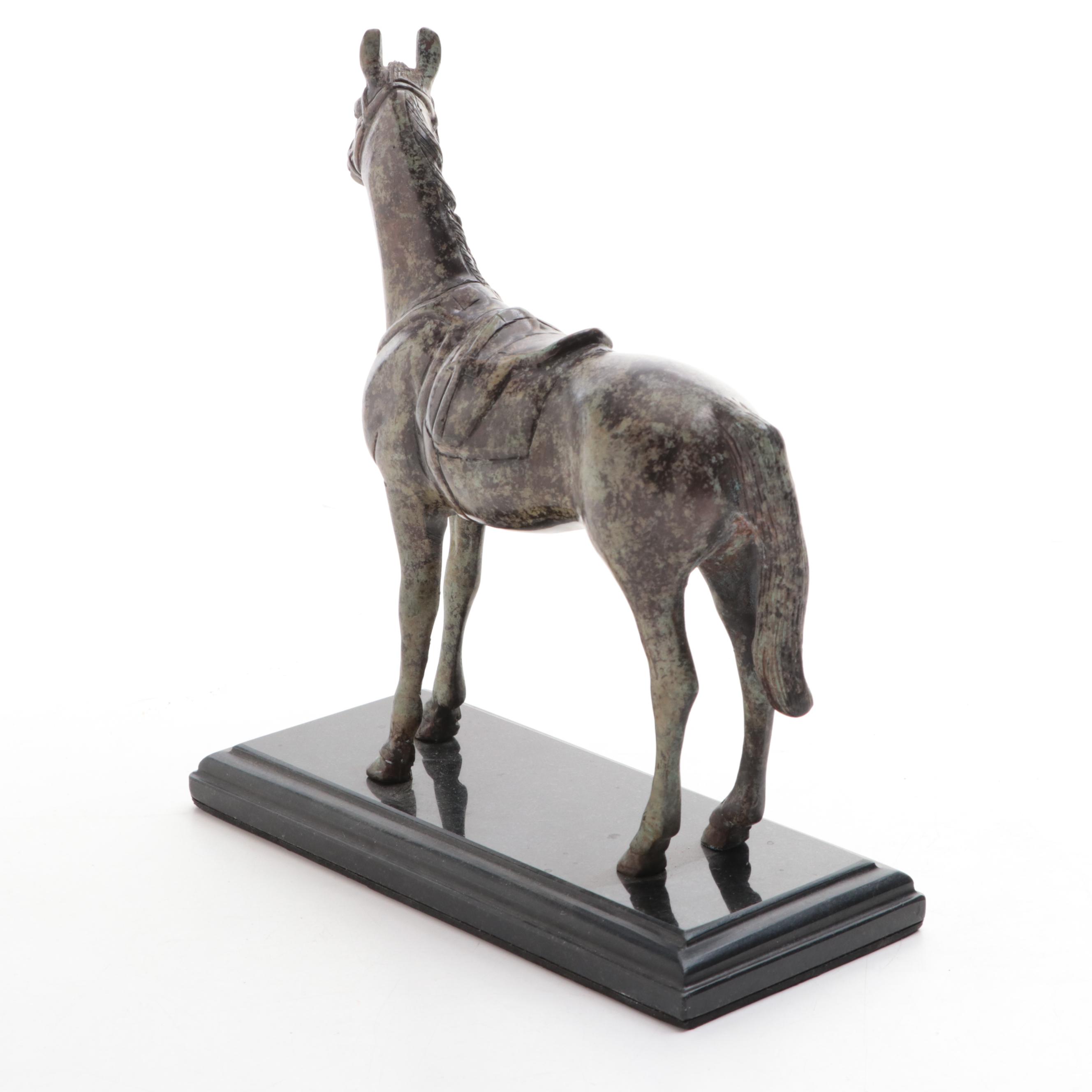 Patinated Metal Figure of a Horse