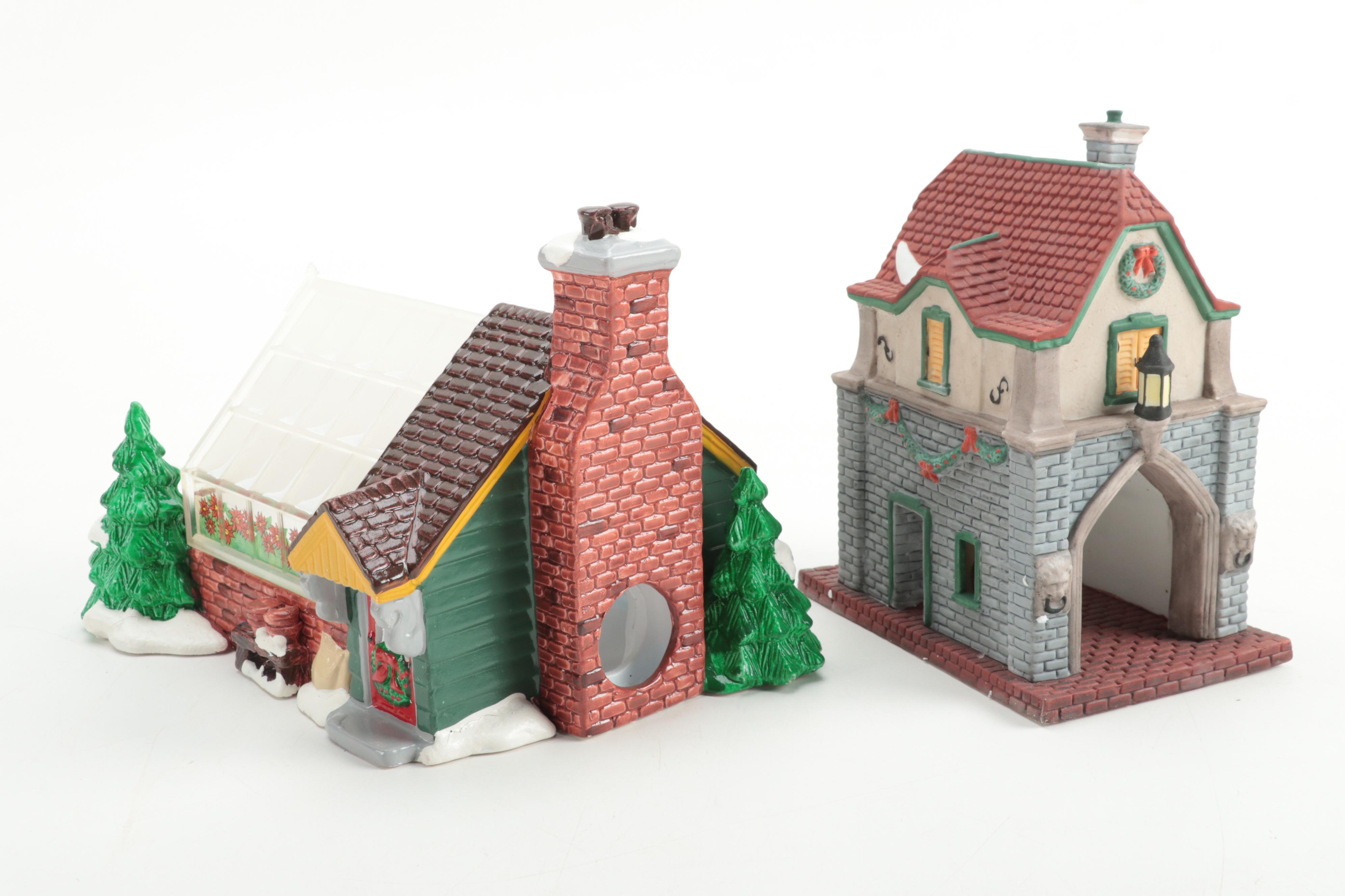 Department 56 Porcelain Snow Village and Other Houses and Accessories