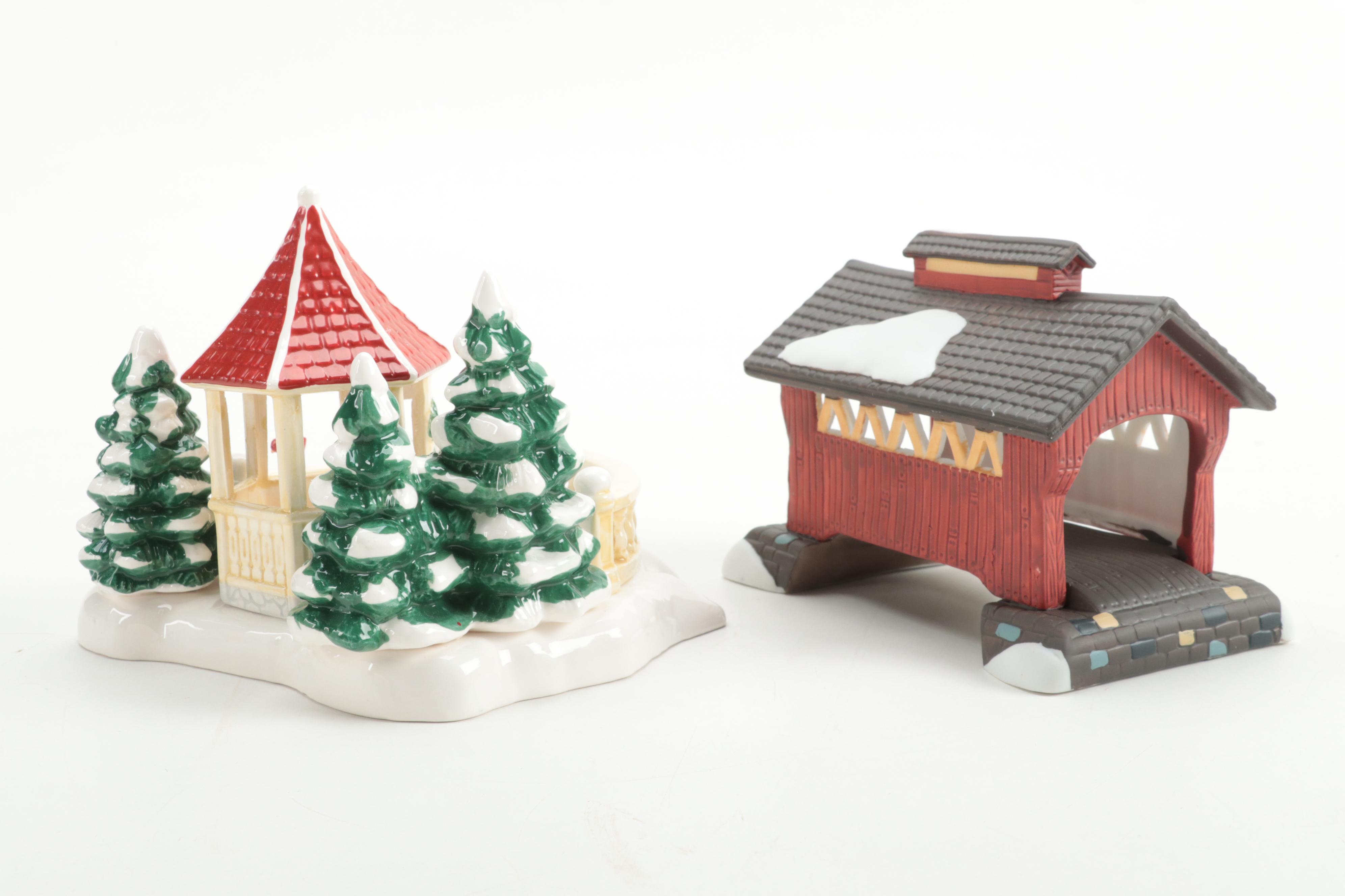 Department 56 Porcelain Snow Village and Other Houses and Accessories
