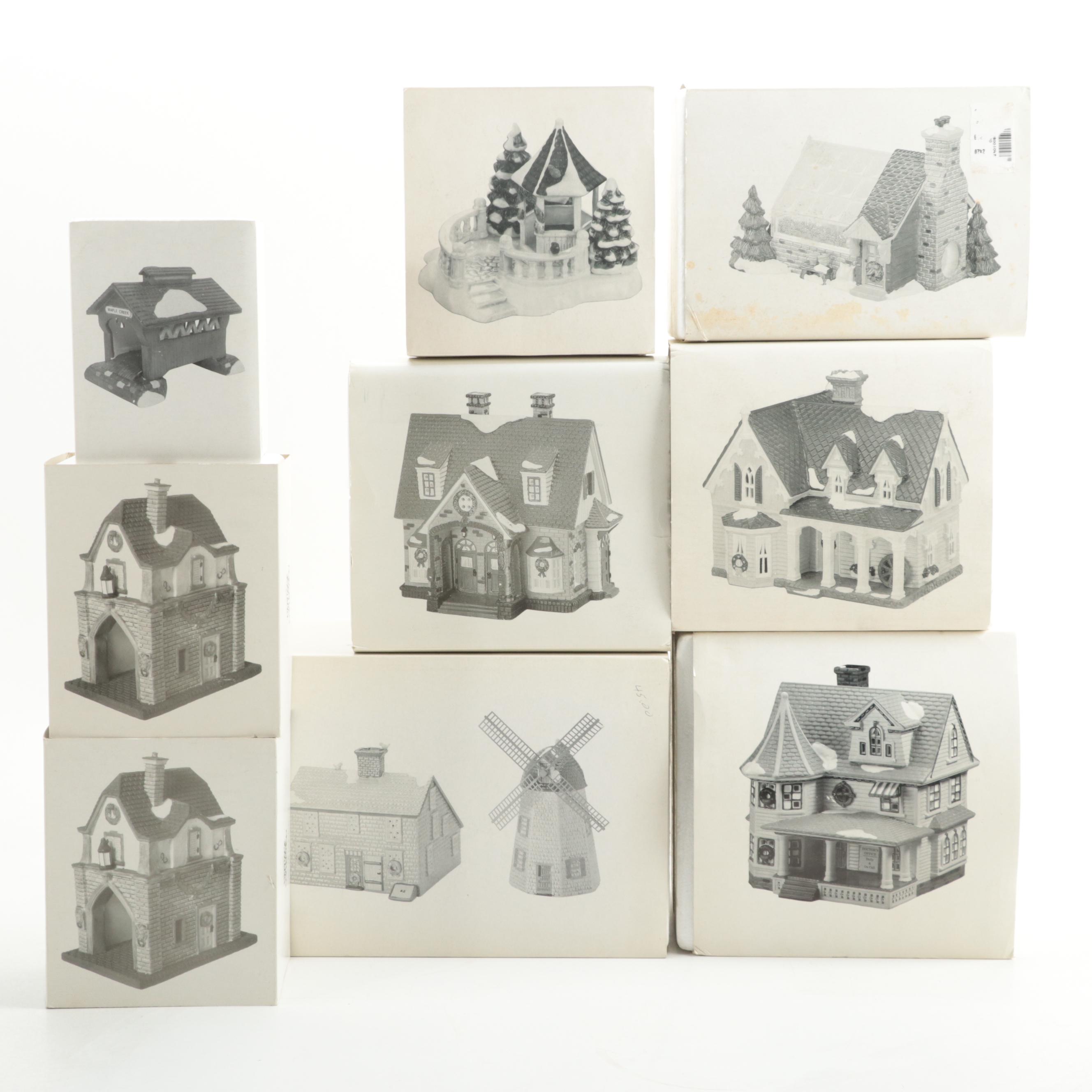 Department 56 Porcelain Snow Village and Other Houses and Accessories