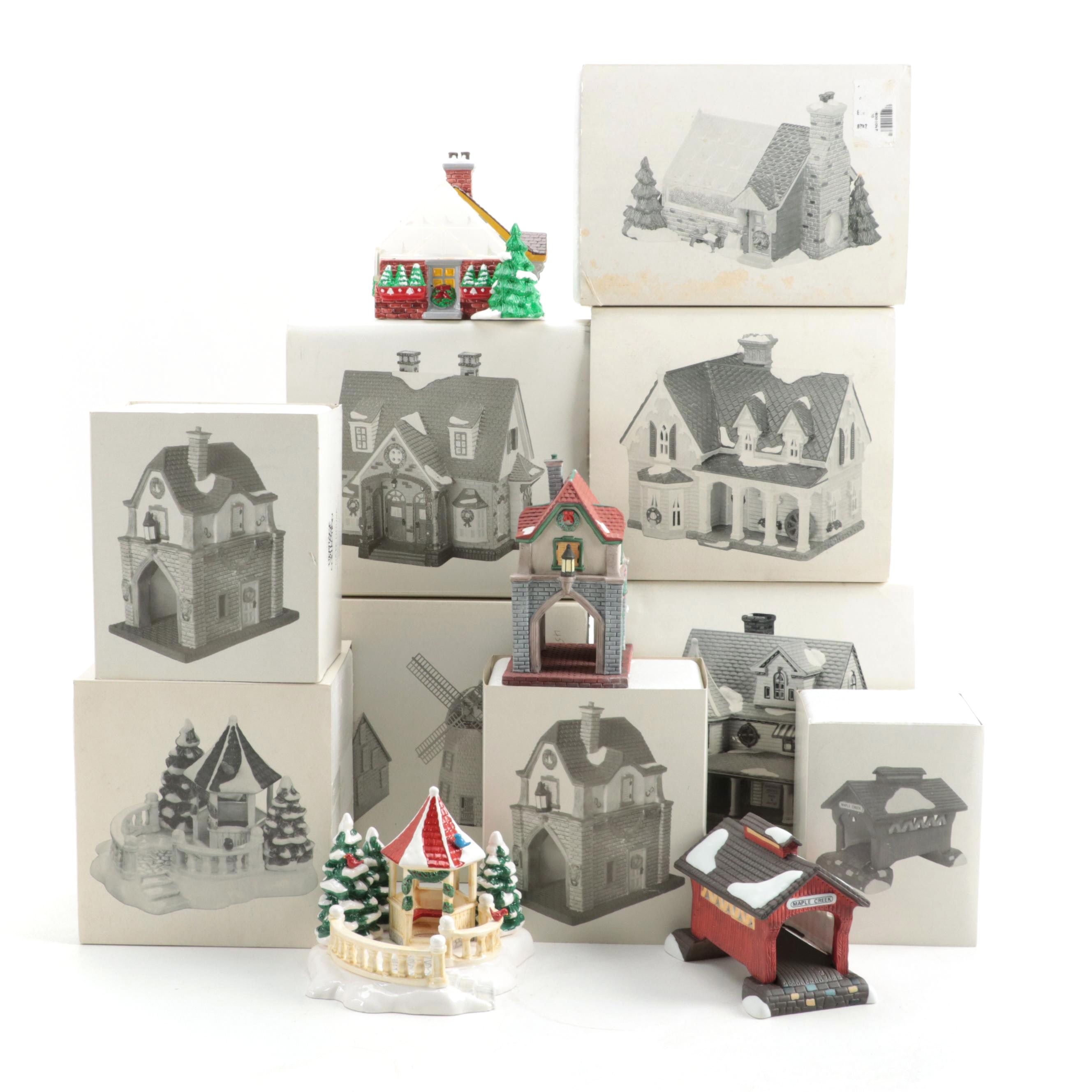 Department 56 Porcelain Snow Village and Other Houses and Accessories