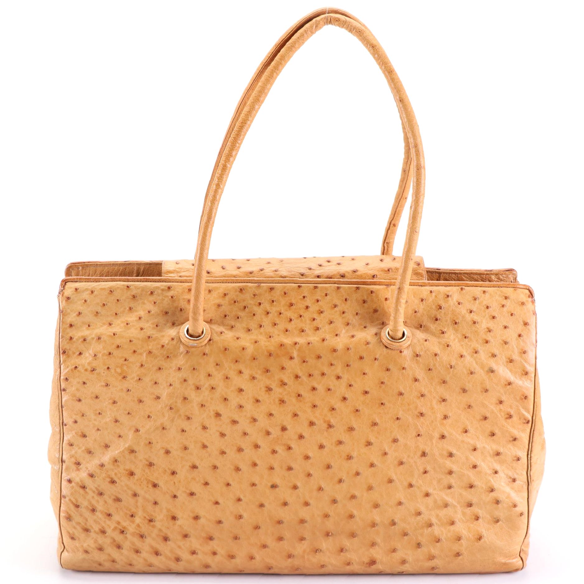 Judith Leiber Satchel in Ostrich Leather