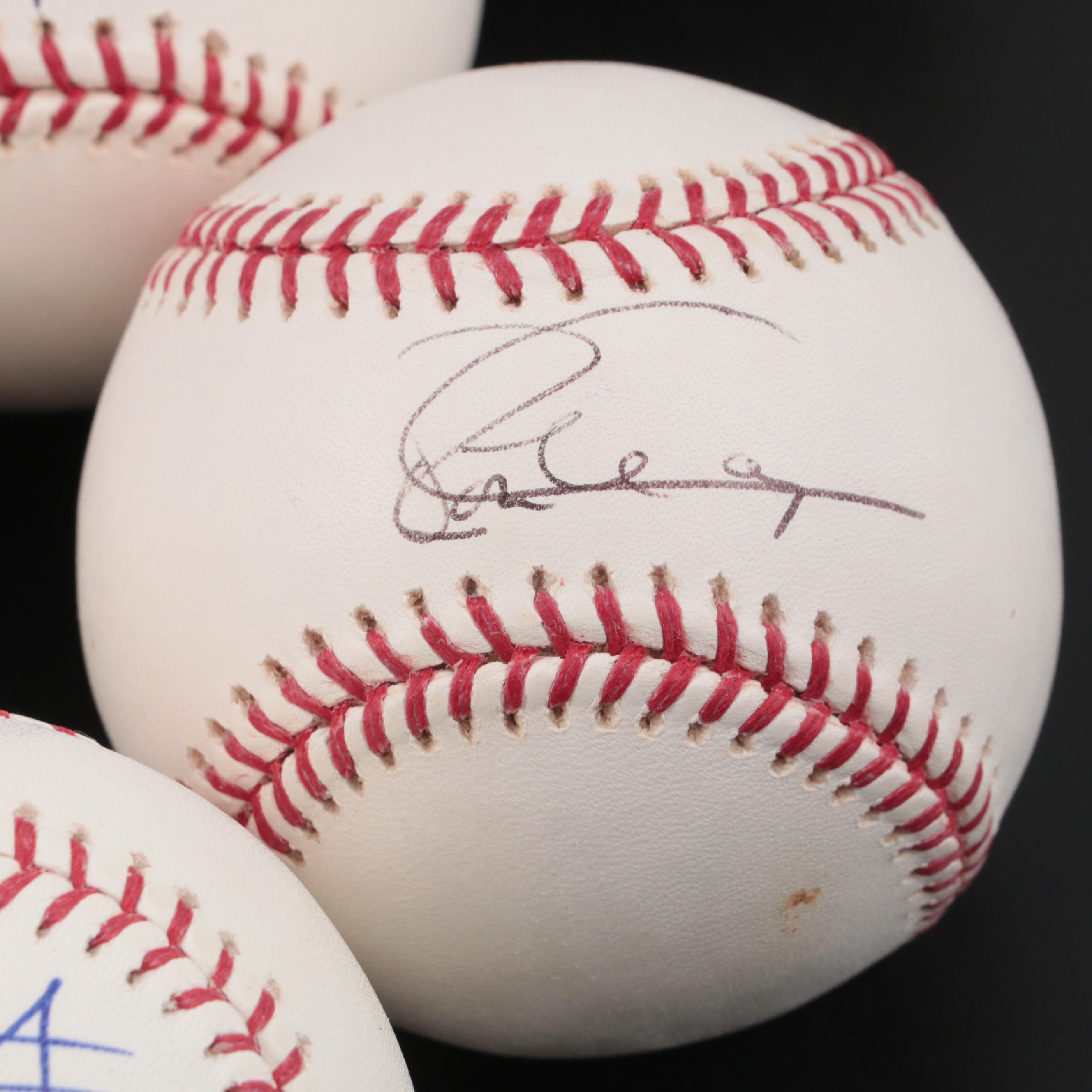 ATL Braves Garcia, Mahay, Hampton, Floyd, Schafer and Hernandez Signed Baseballs