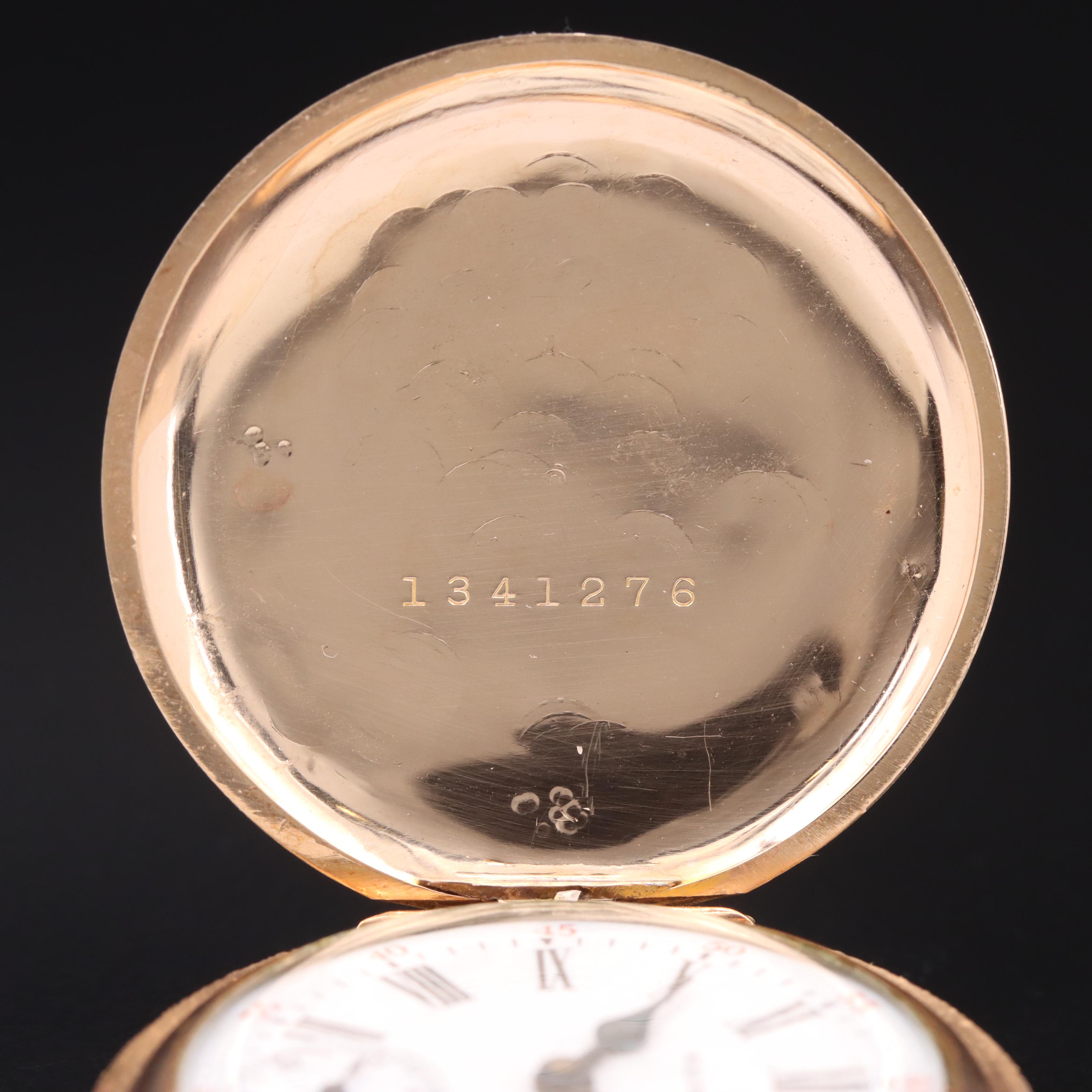 1902 Waltham Pendant Set Hunting Case Pocket Watch