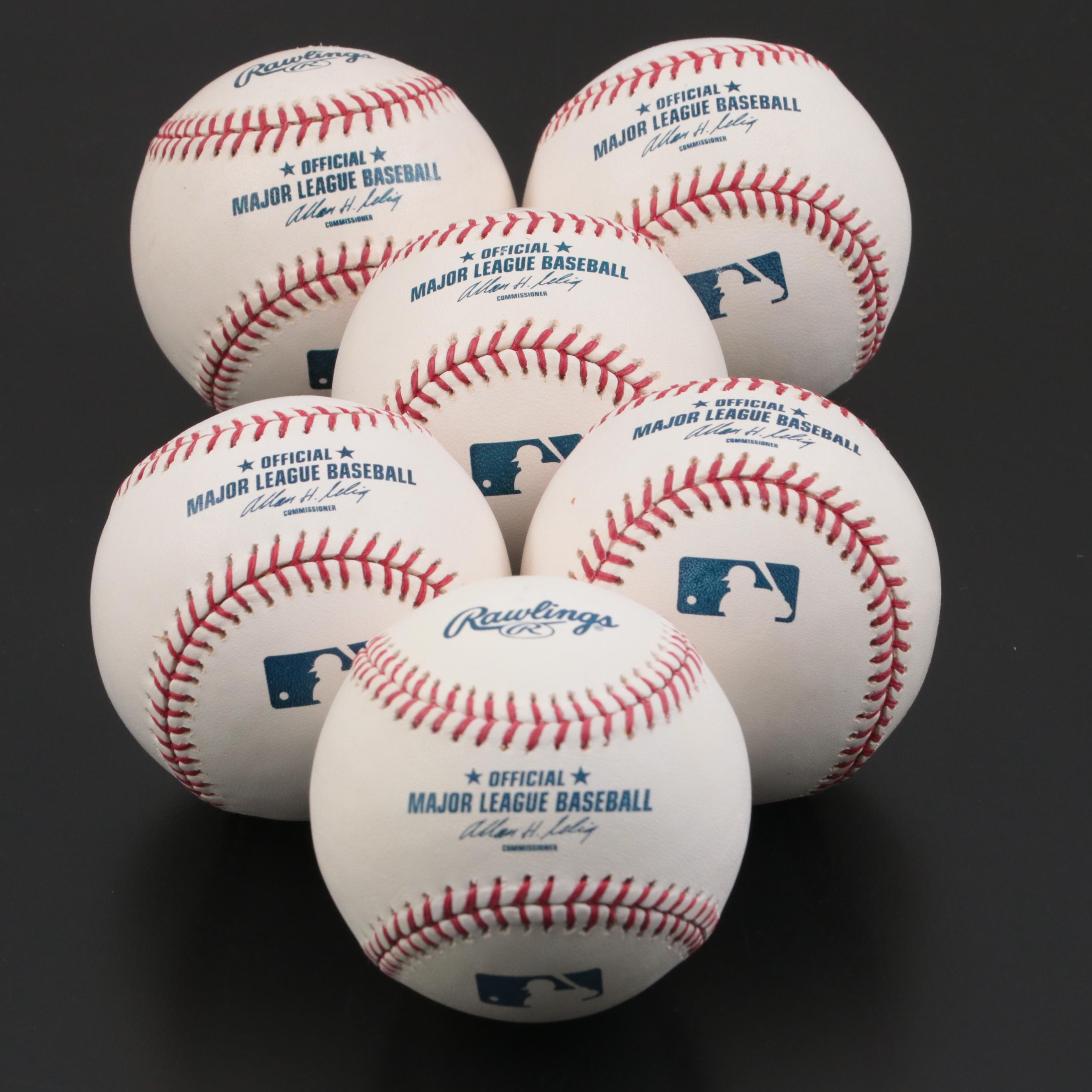 ATL Braves Garcia, Mahay, Hampton, Floyd, Schafer and Hernandez Signed Baseballs