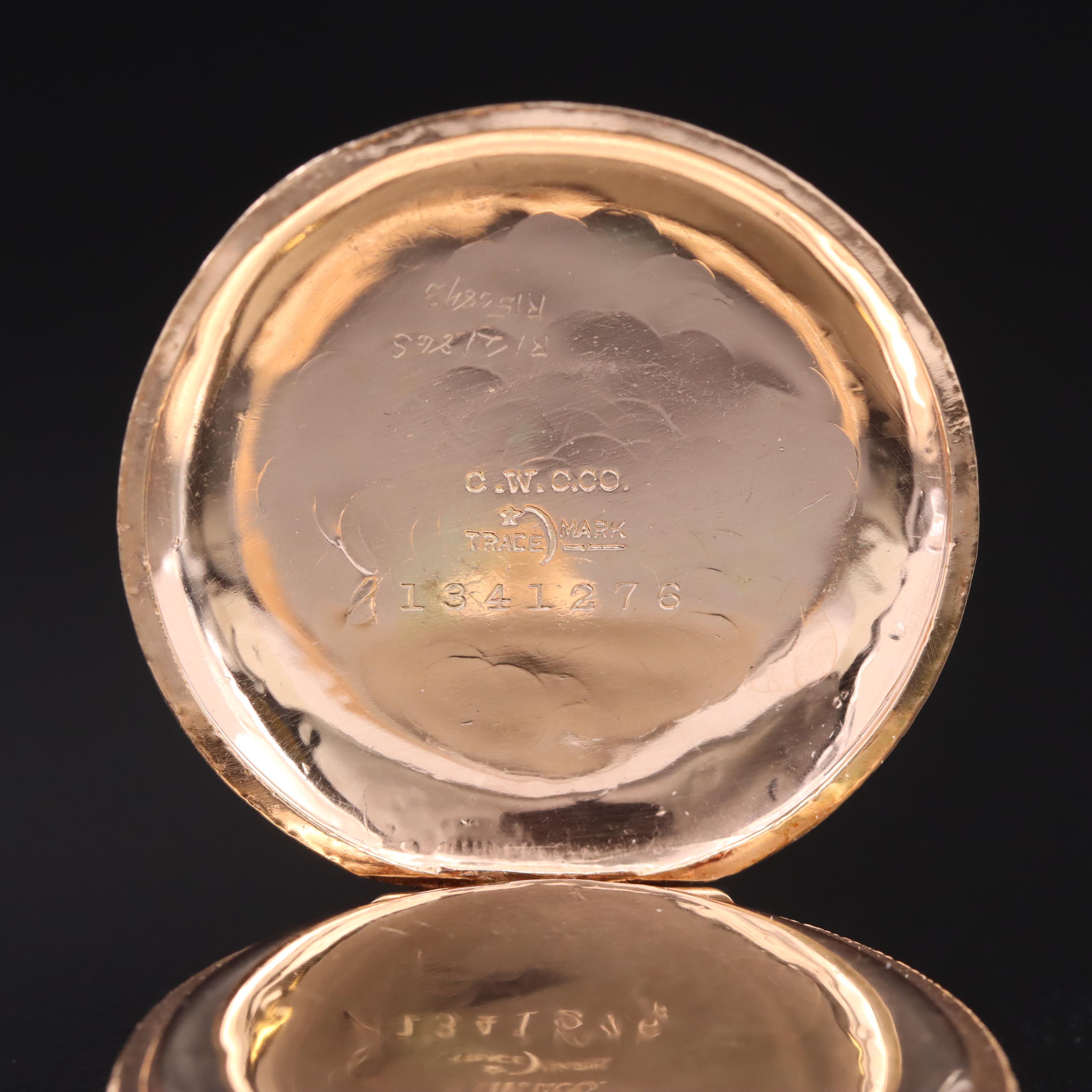 1902 Waltham Pendant Set Hunting Case Pocket Watch