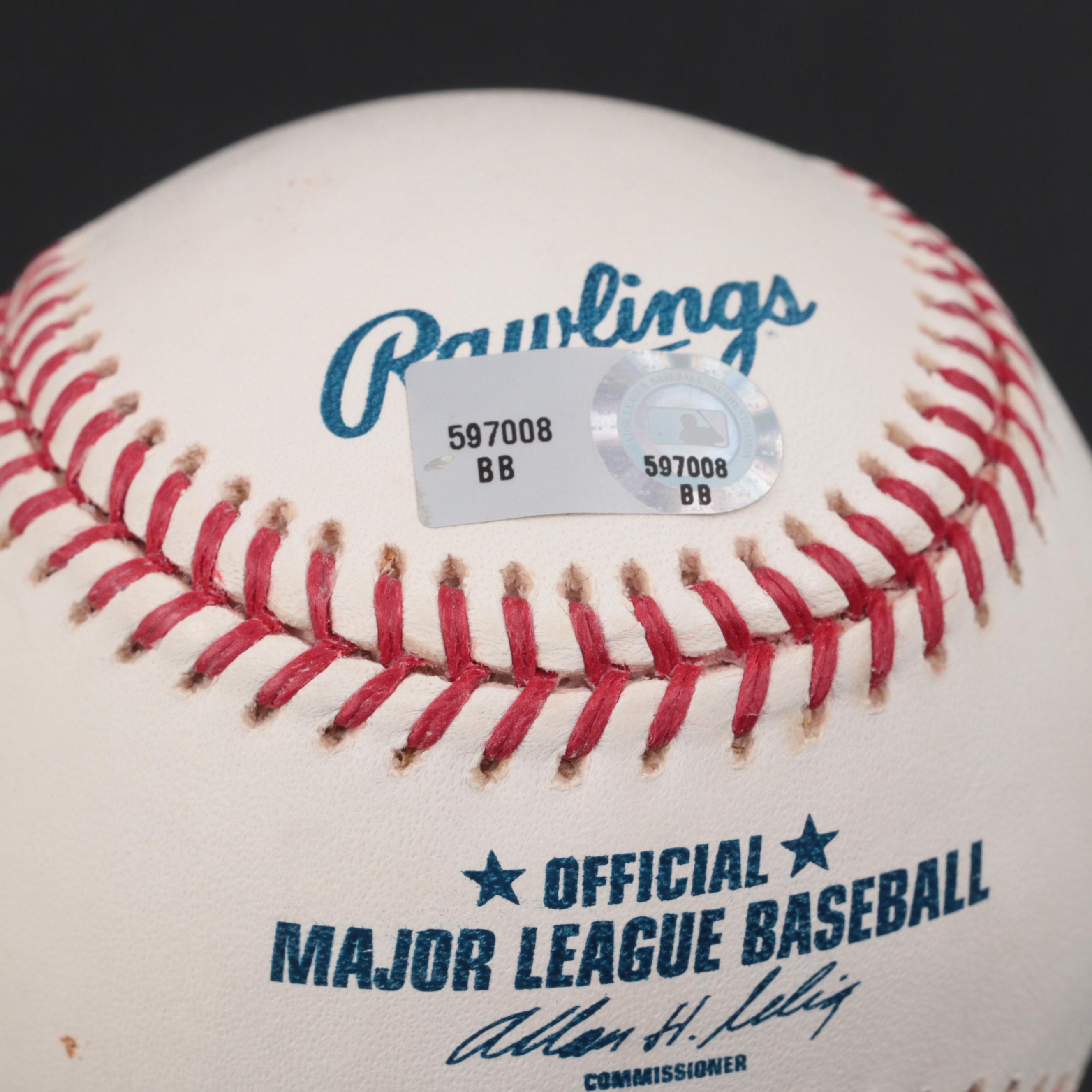 ATL Braves Garcia, Mahay, Hampton, Floyd, Schafer and Hernandez Signed Baseballs