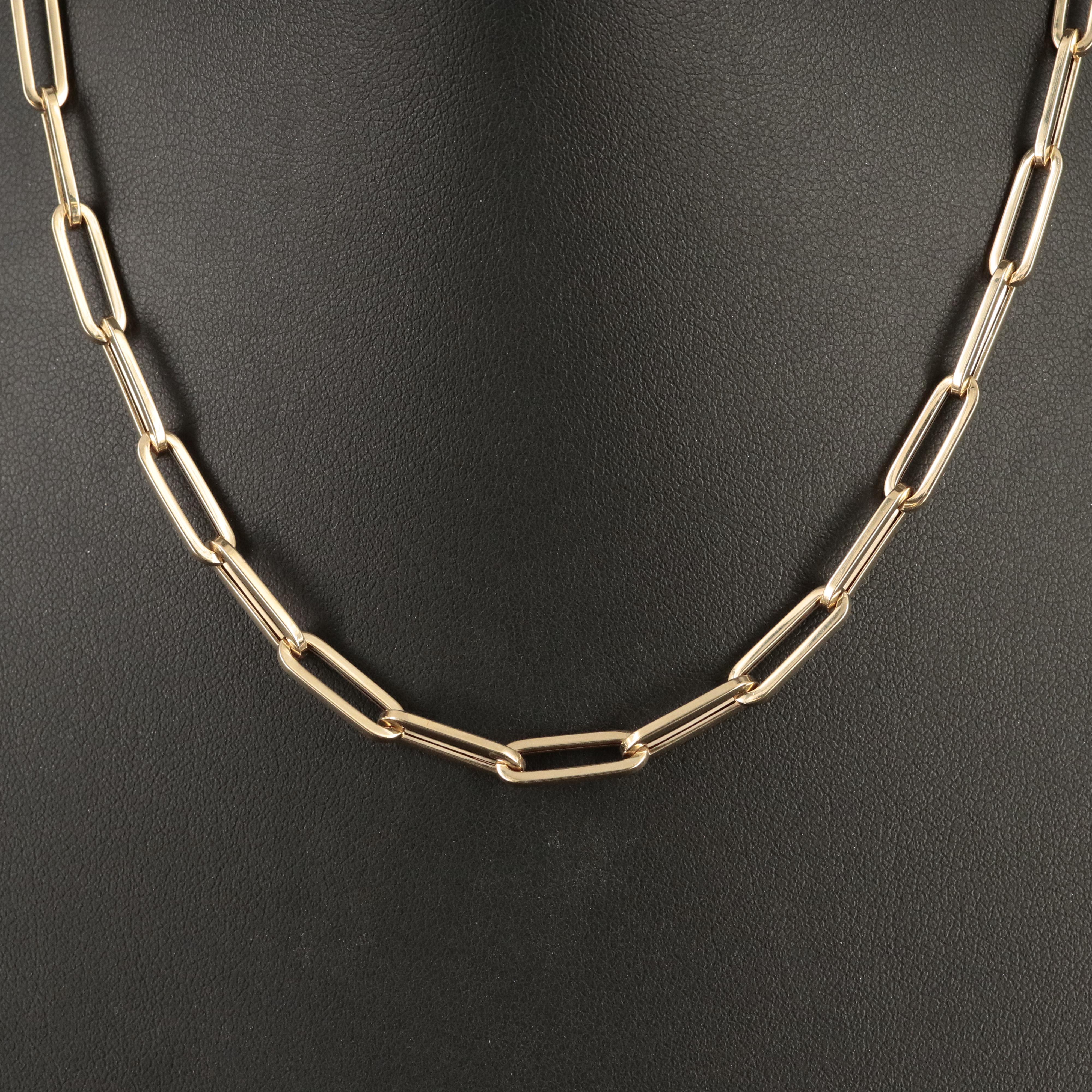 Italian 14K Paper Clip Chain