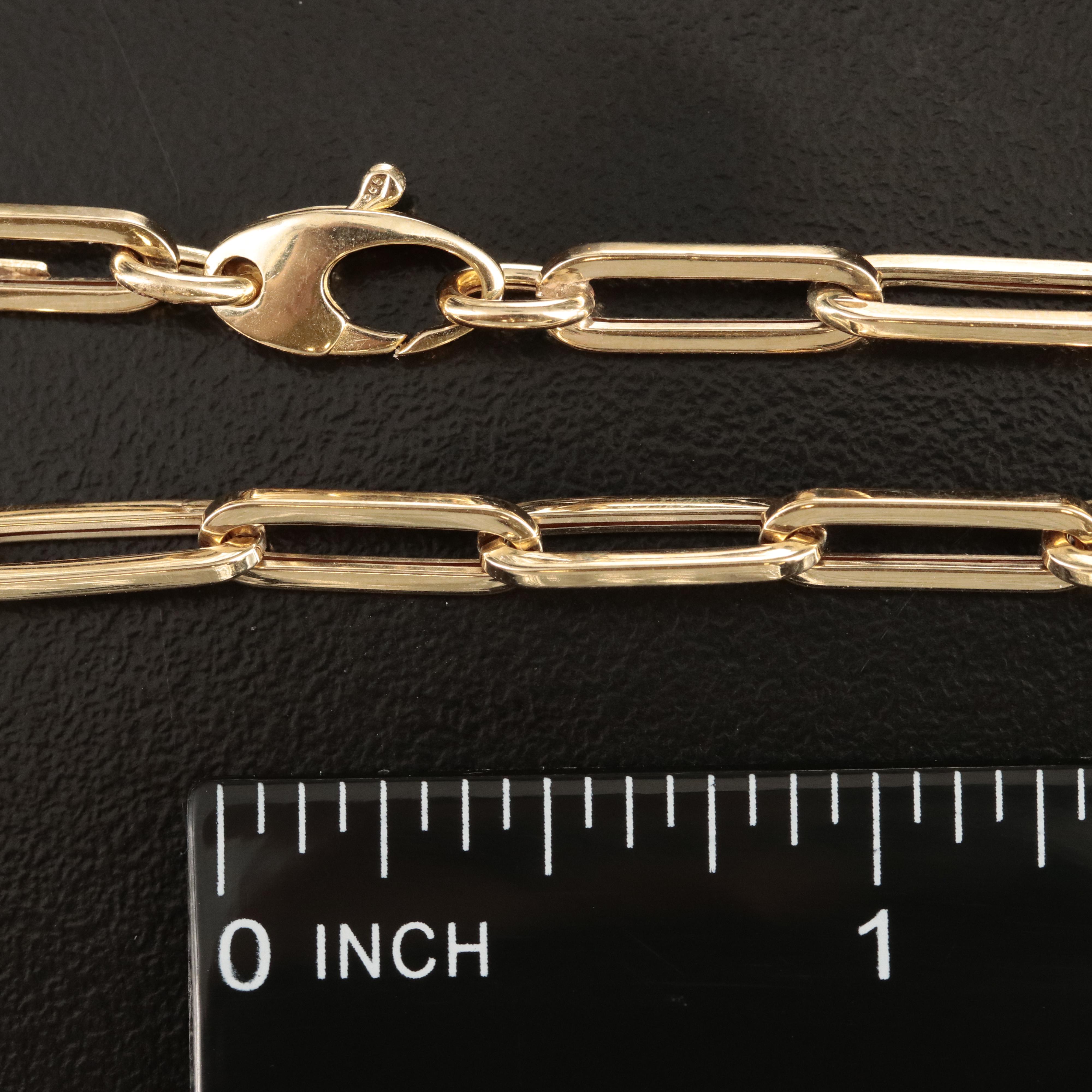Italian 14K Paper Clip Chain