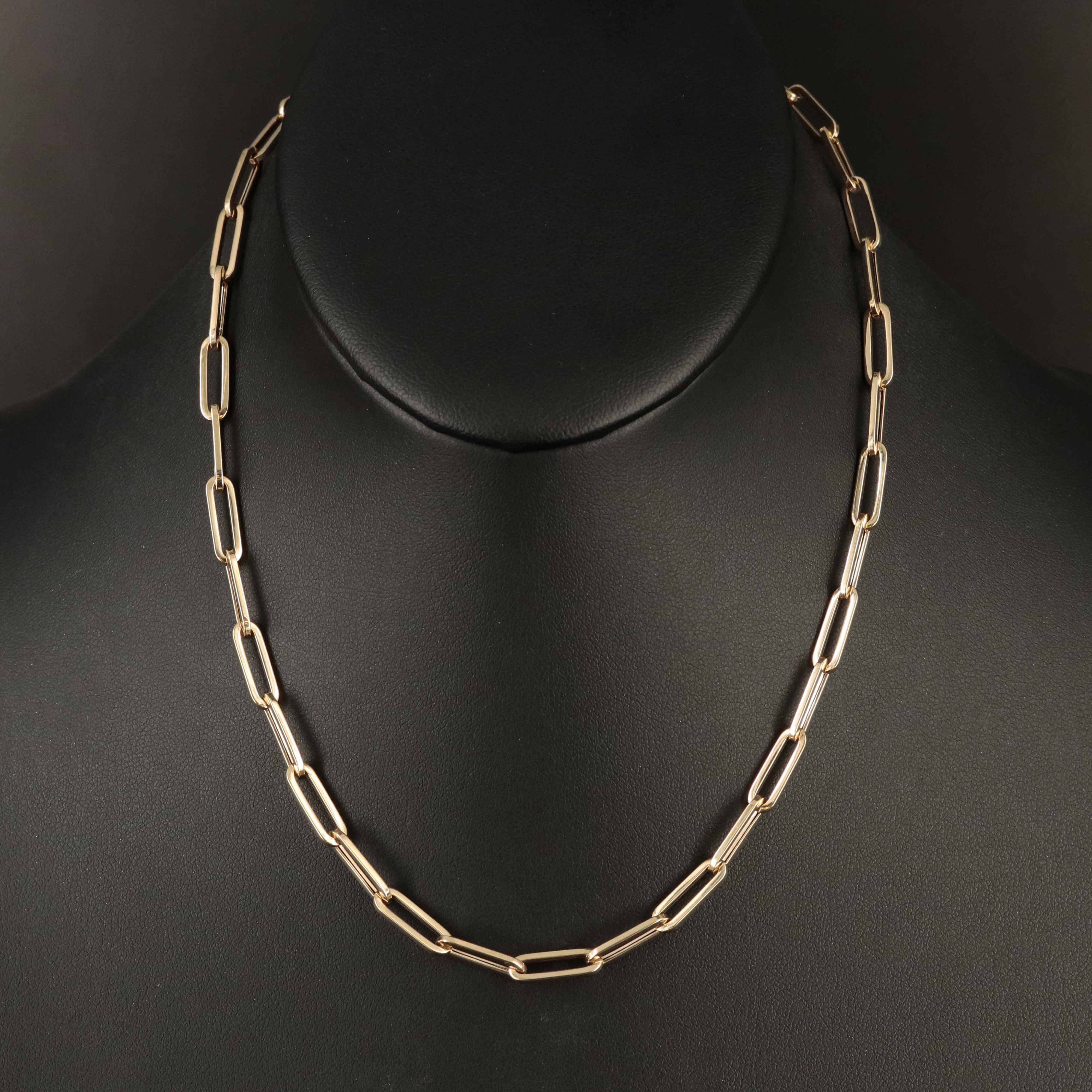 Italian 14K Paper Clip Chain