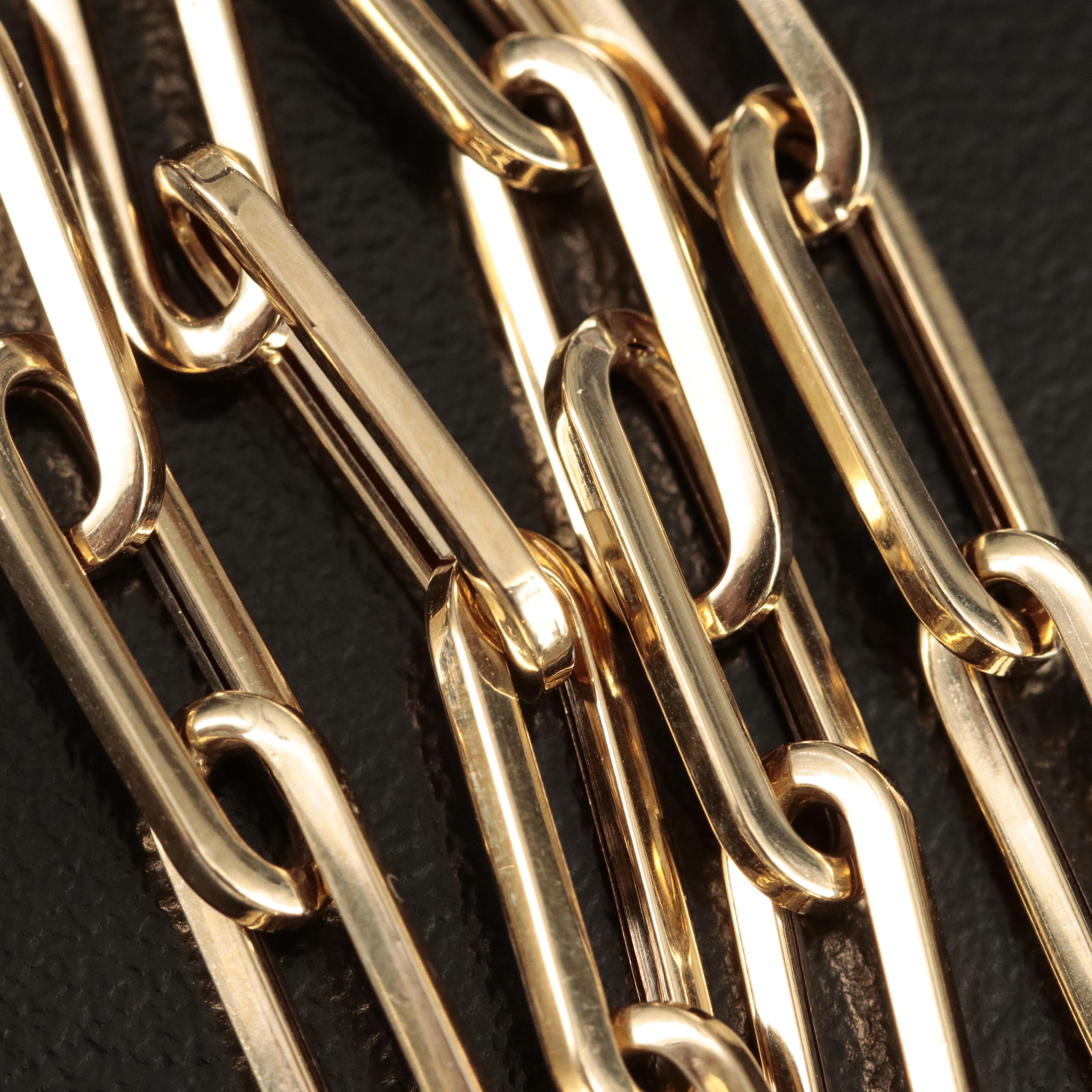 Italian 14K Paper Clip Chain