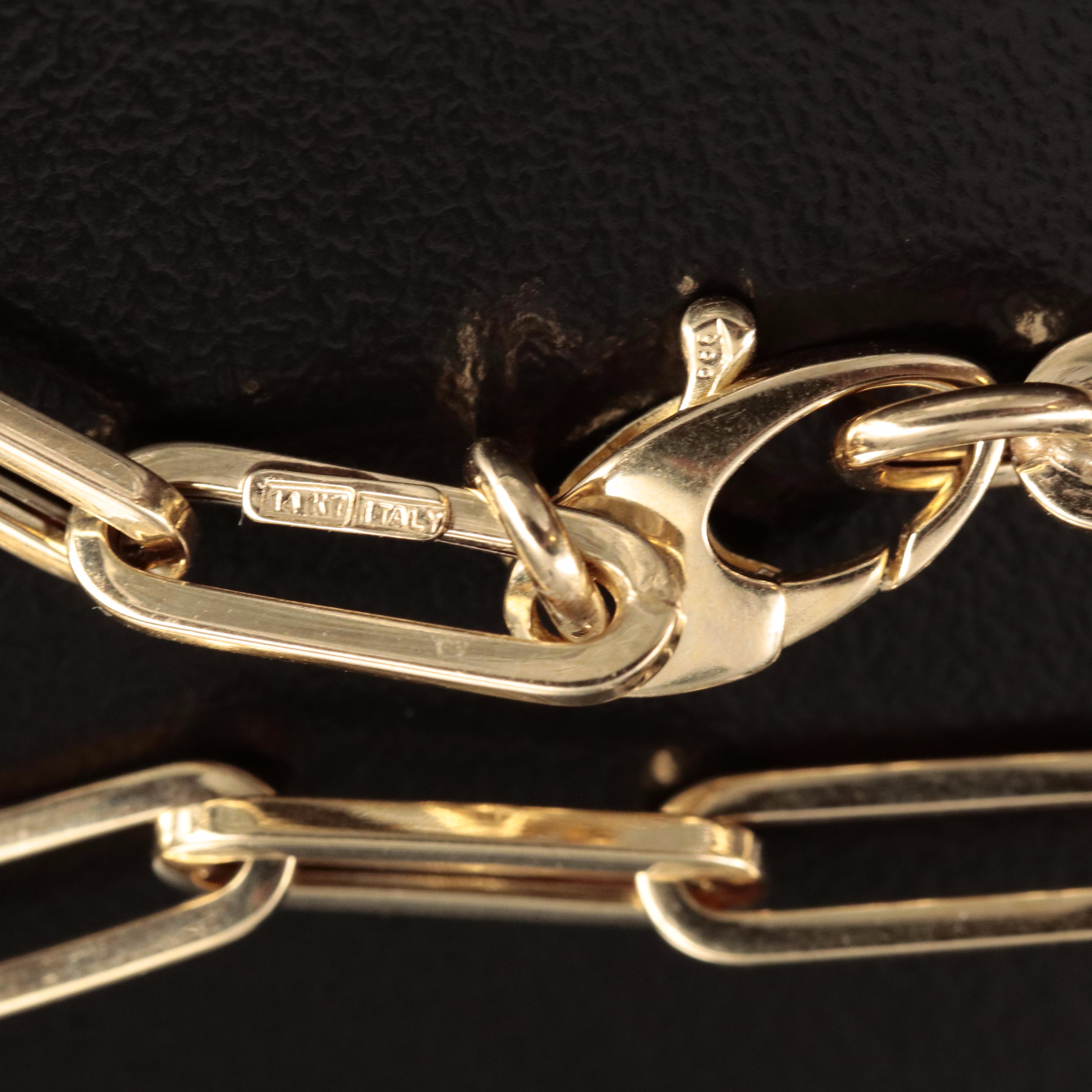 Italian 14K Paper Clip Chain