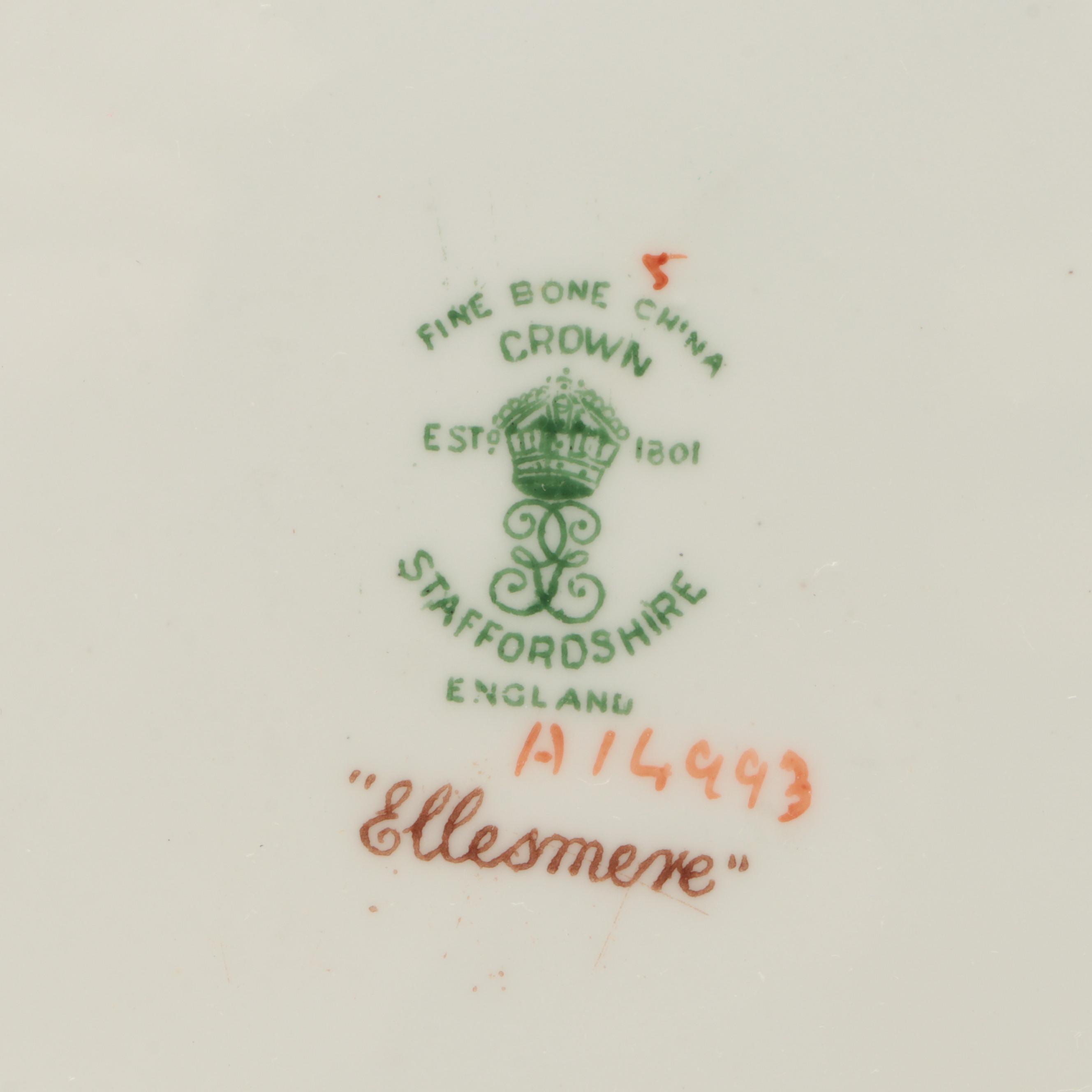 Crown Staffordshire "Ellesmere Pink" Bone China Dinnerware, 1977-1979