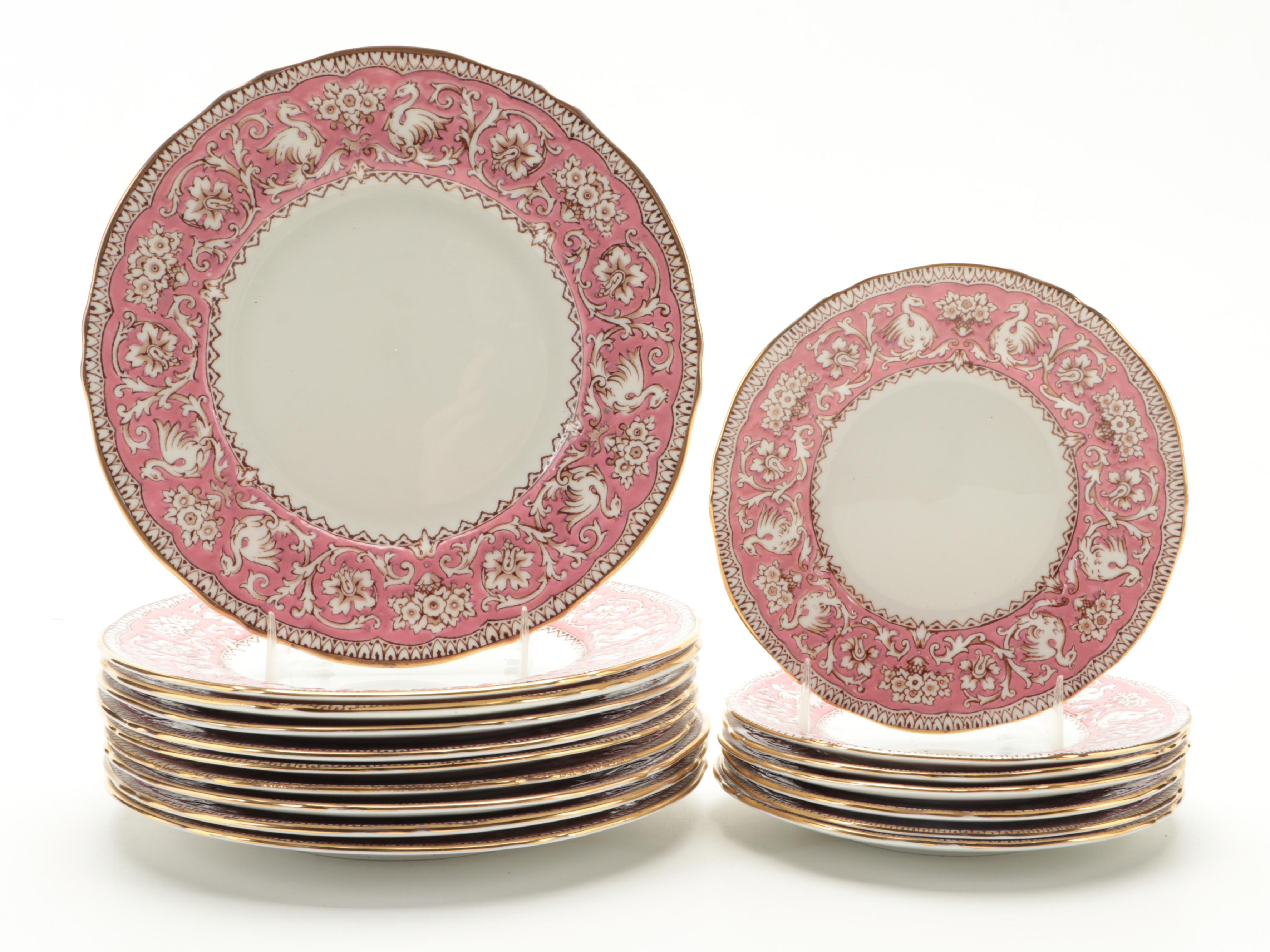 Crown Staffordshire "Ellesmere Pink" Bone China Dinnerware, 1977-1979