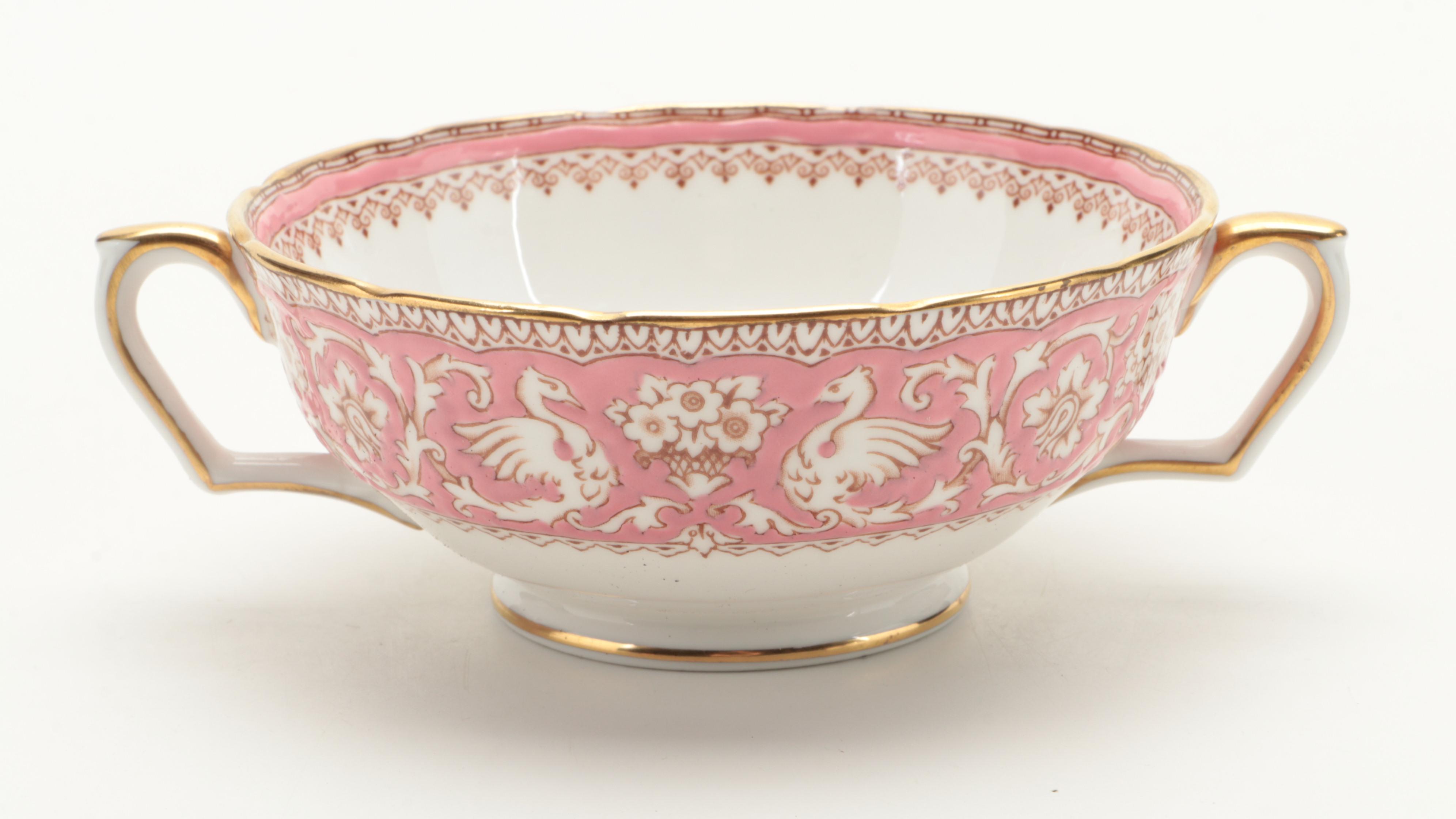Crown Staffordshire "Ellesmere Pink" Bone China Dinnerware, 1977-1979