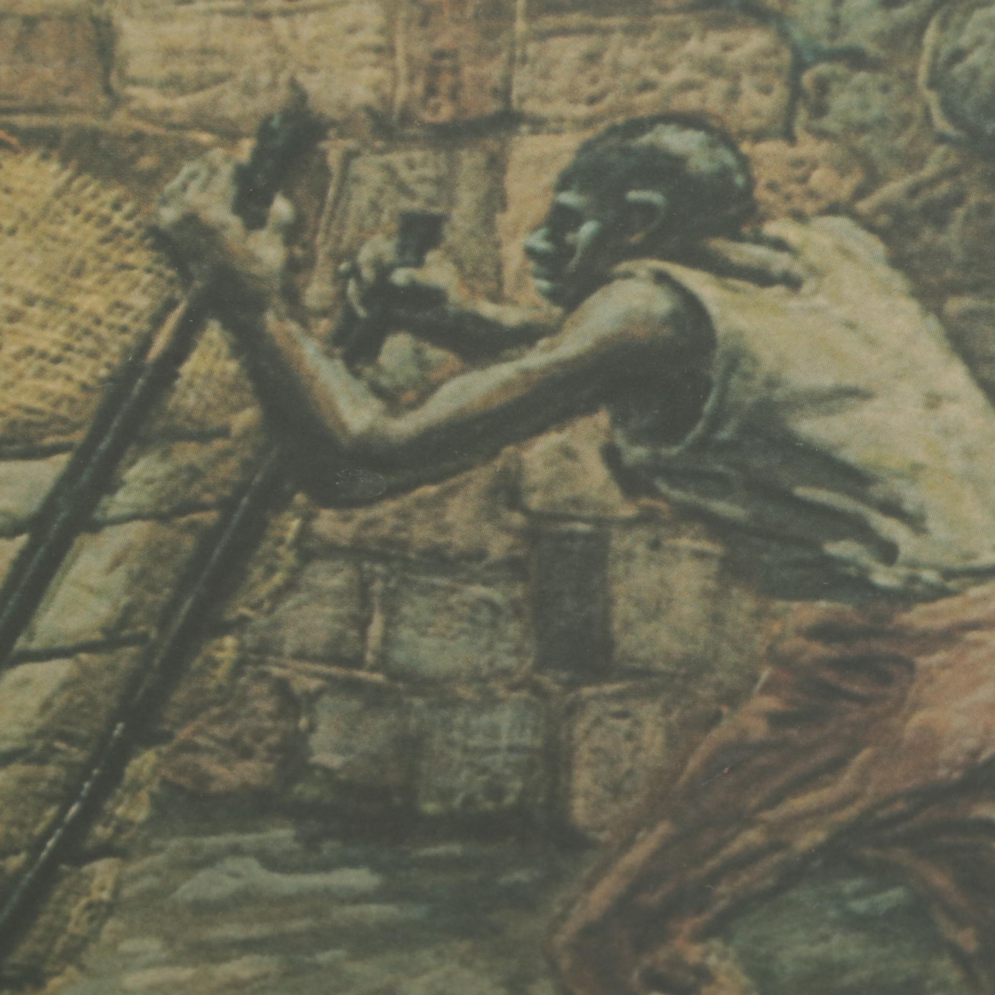 Augusta Oelschig Offset Lithograph "Factors' Walk, Savannah," 1975