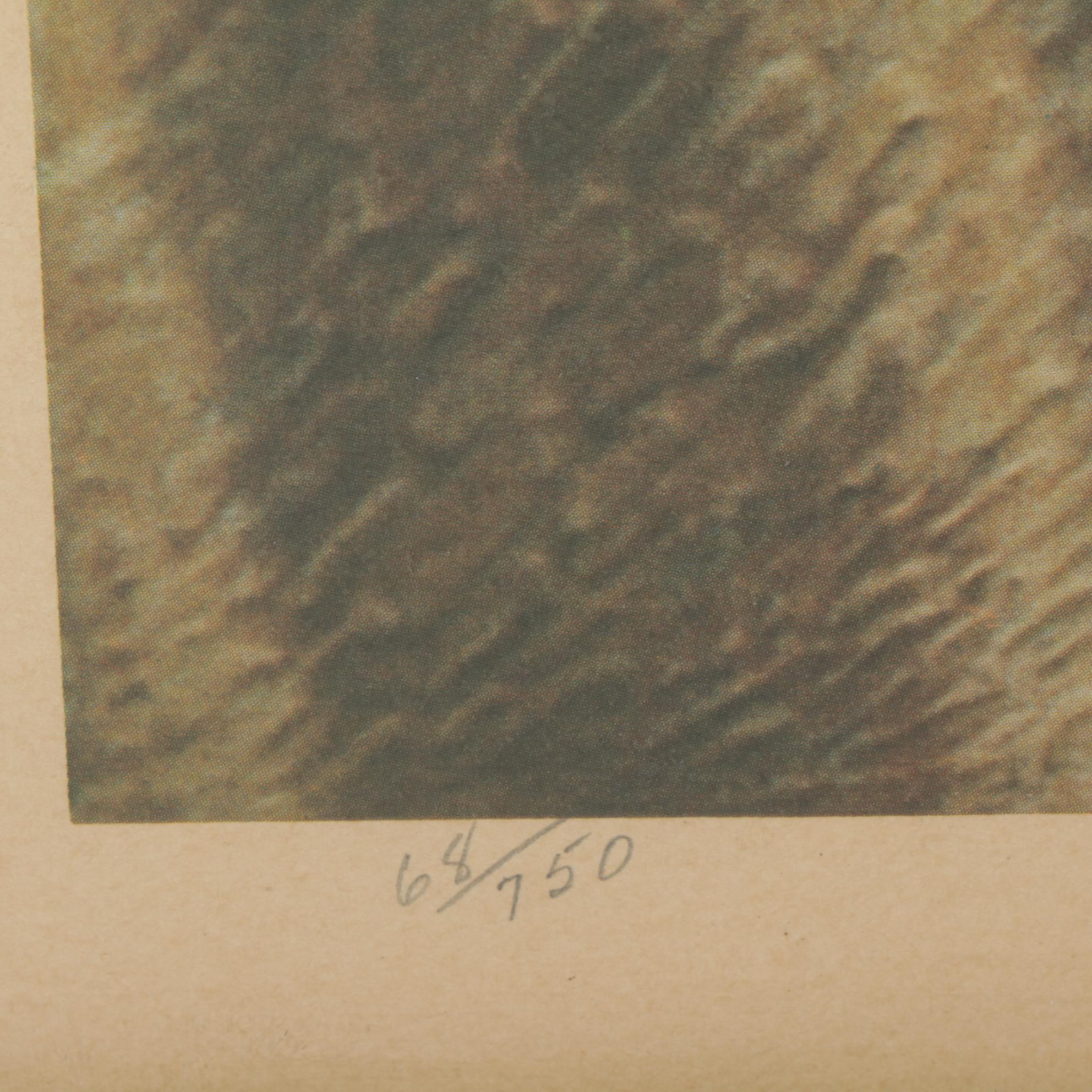 Augusta Oelschig Offset Lithograph "Factors' Walk, Savannah," 1975