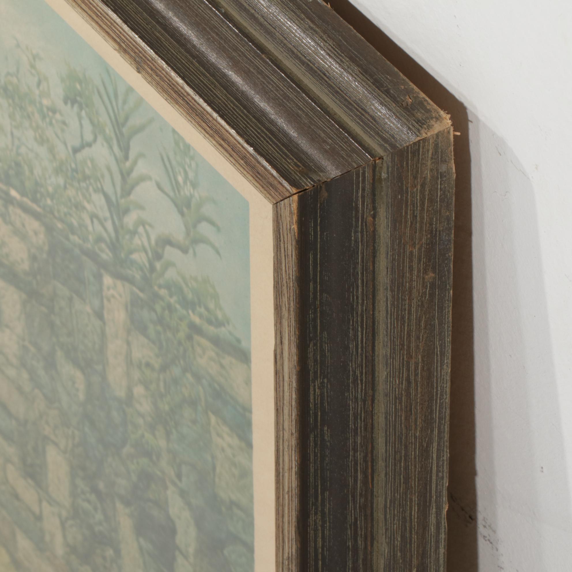 Augusta Oelschig Offset Lithograph "Factors' Walk, Savannah," 1975