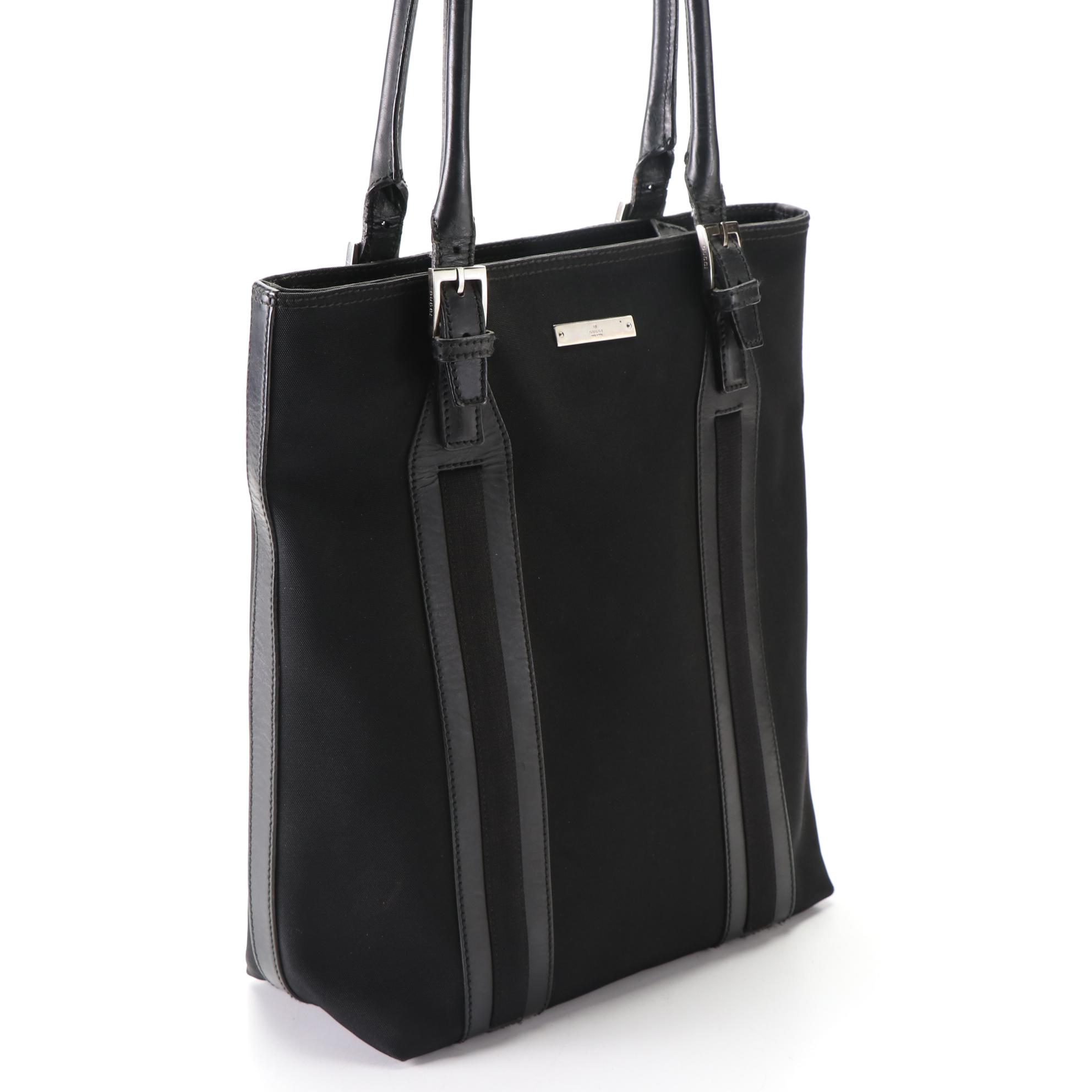 Gucci Canvas and Leather Tote