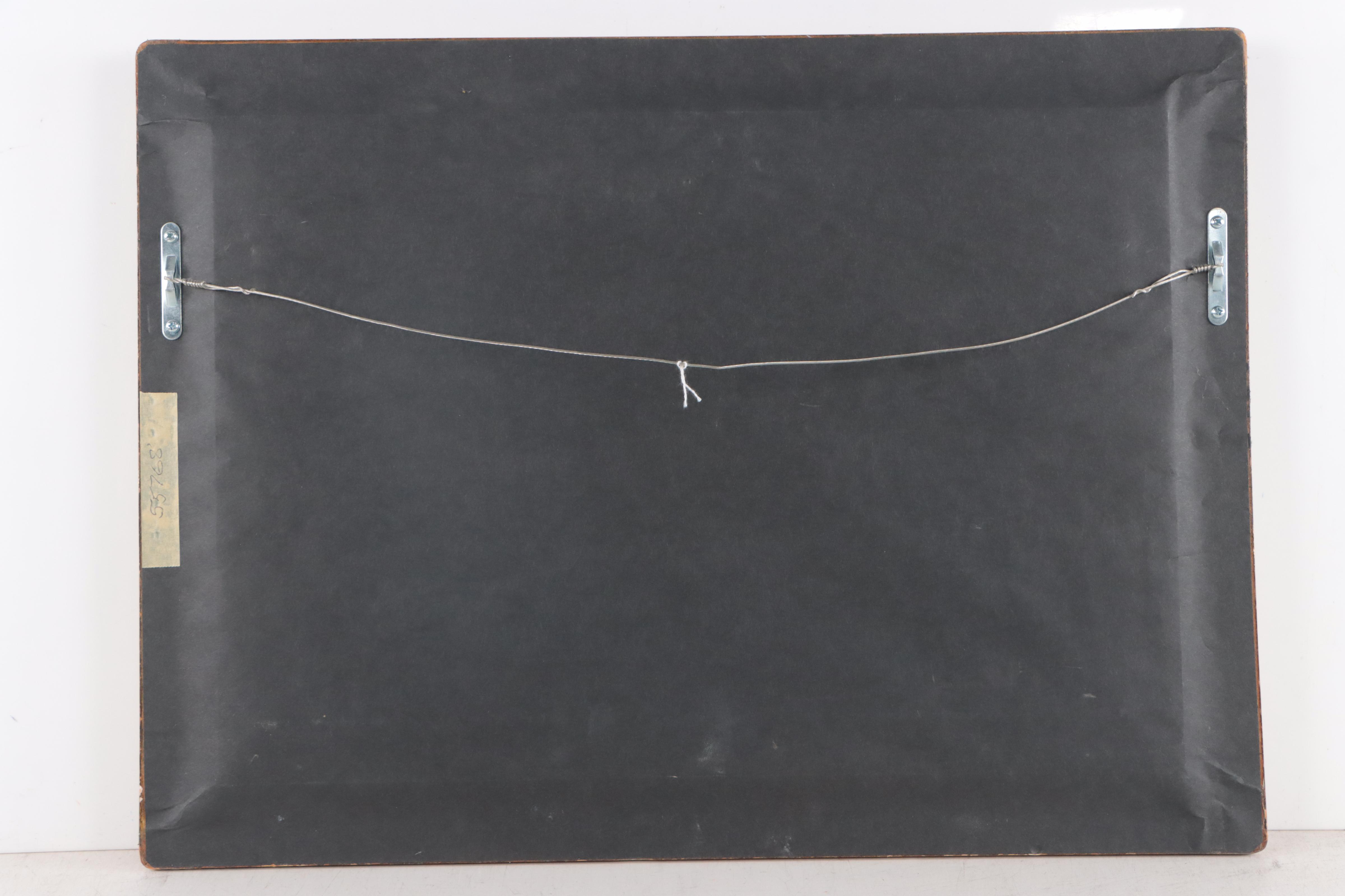 Naval Scene in Stormy Coastal Landscape Oil Painting