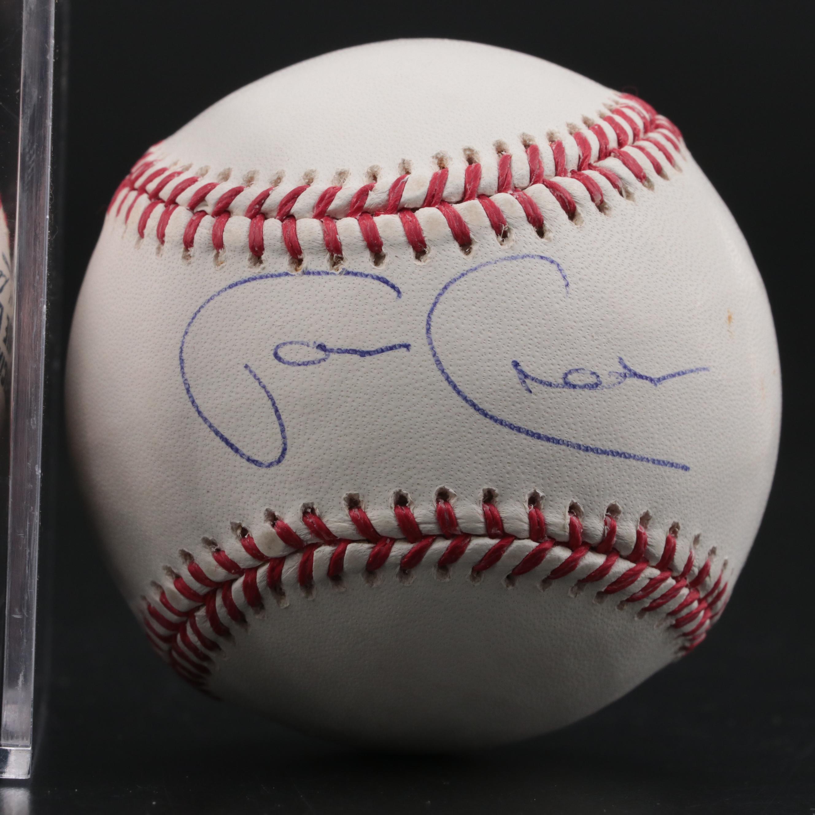 NCAA Coaches Bob Huggins and Tom Crean Signed Rawlings Major League Baseballs