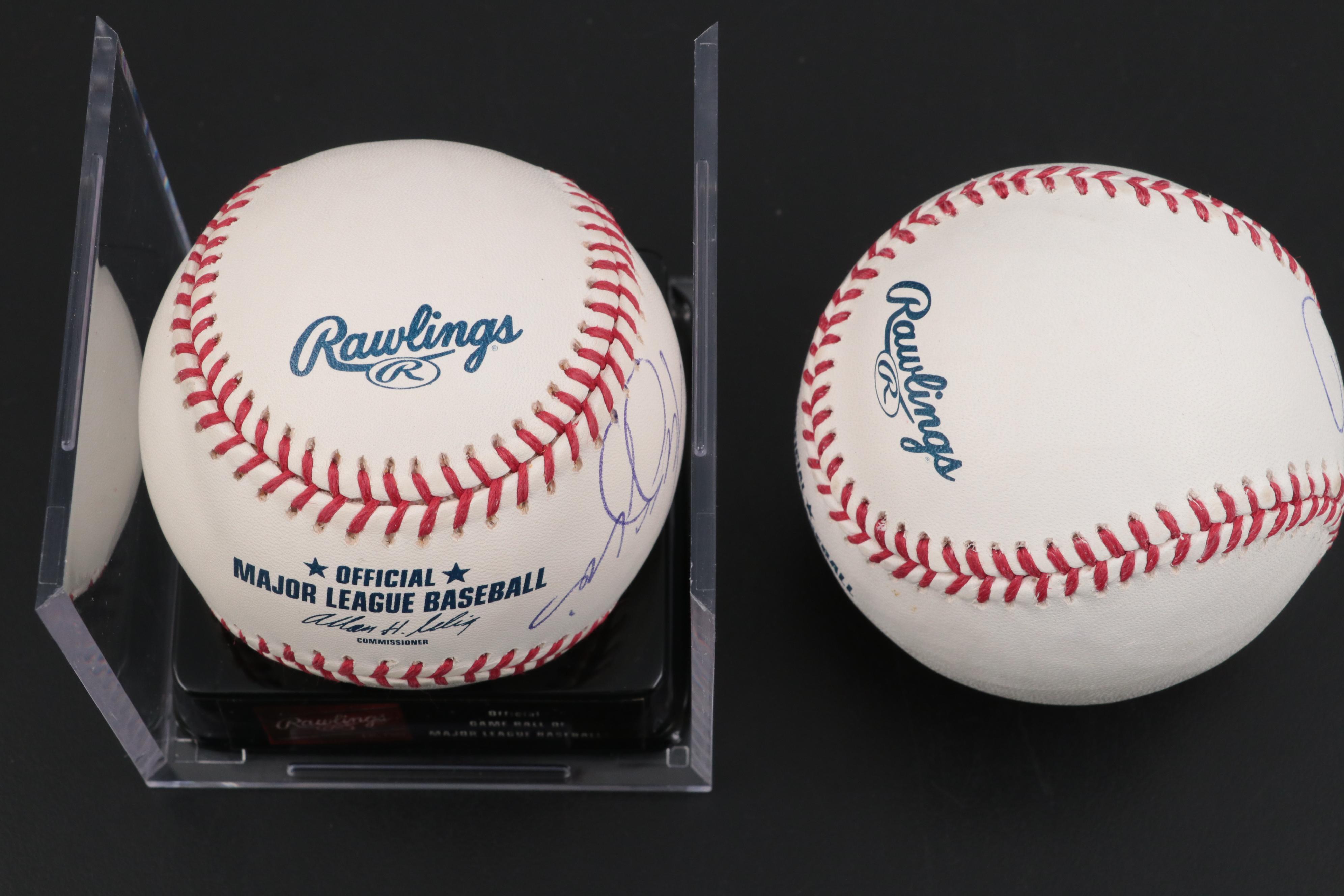 NCAA Coaches Bob Huggins and Tom Crean Signed Rawlings Major League Baseballs