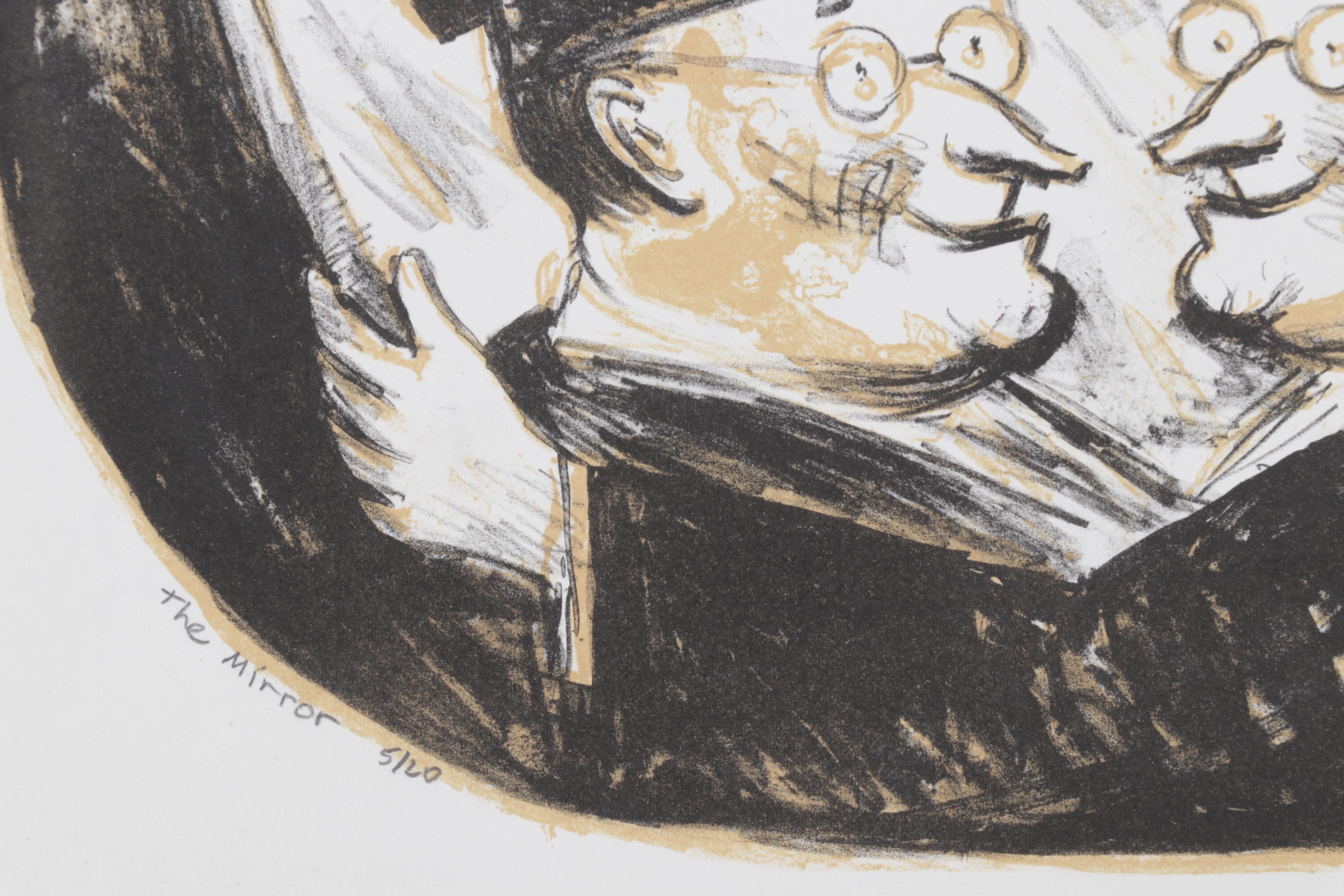 Sidney Chafetz Color Lithograph "The Mirror," 1994