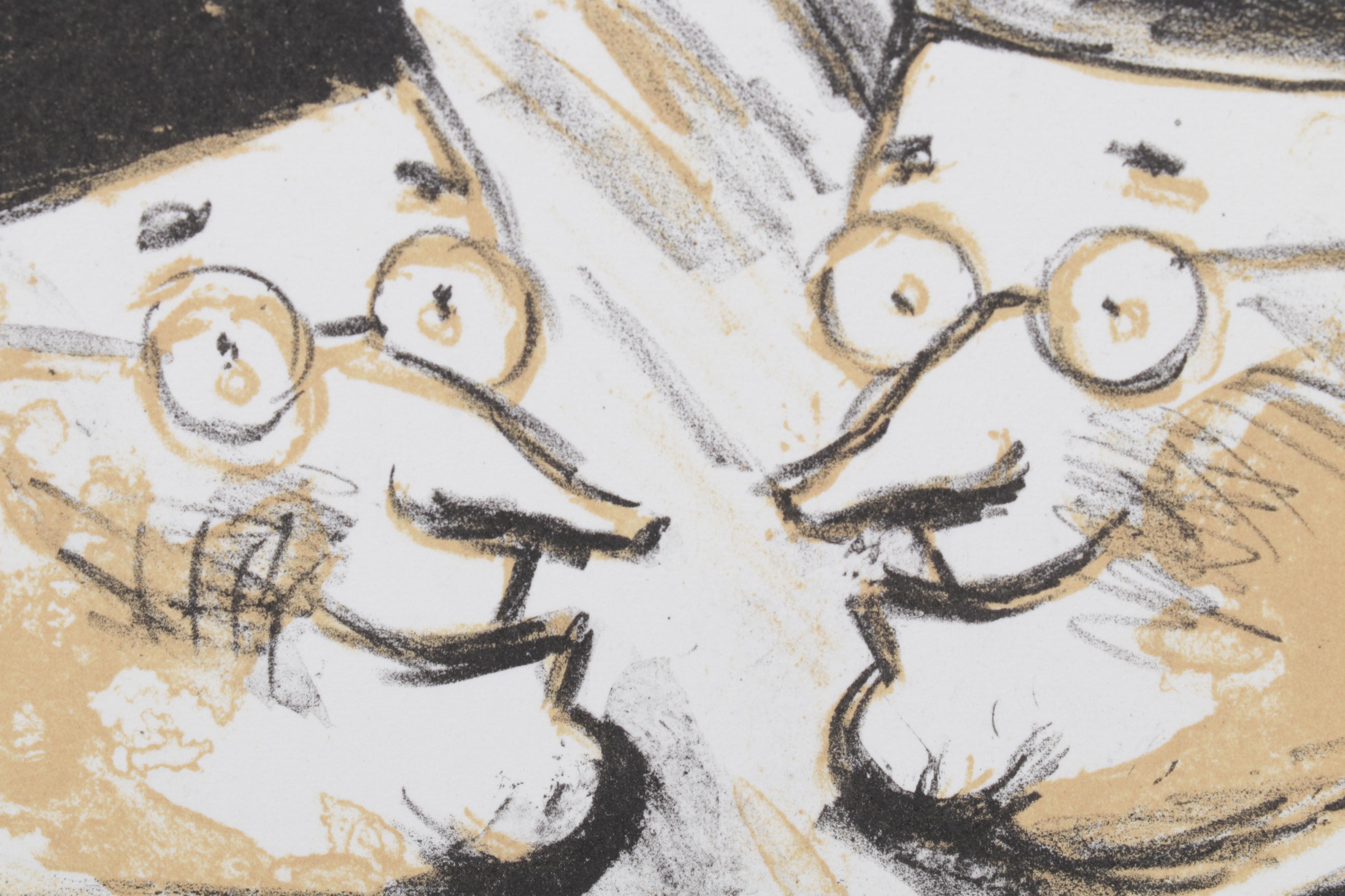 Sidney Chafetz Color Lithograph "The Mirror," 1994