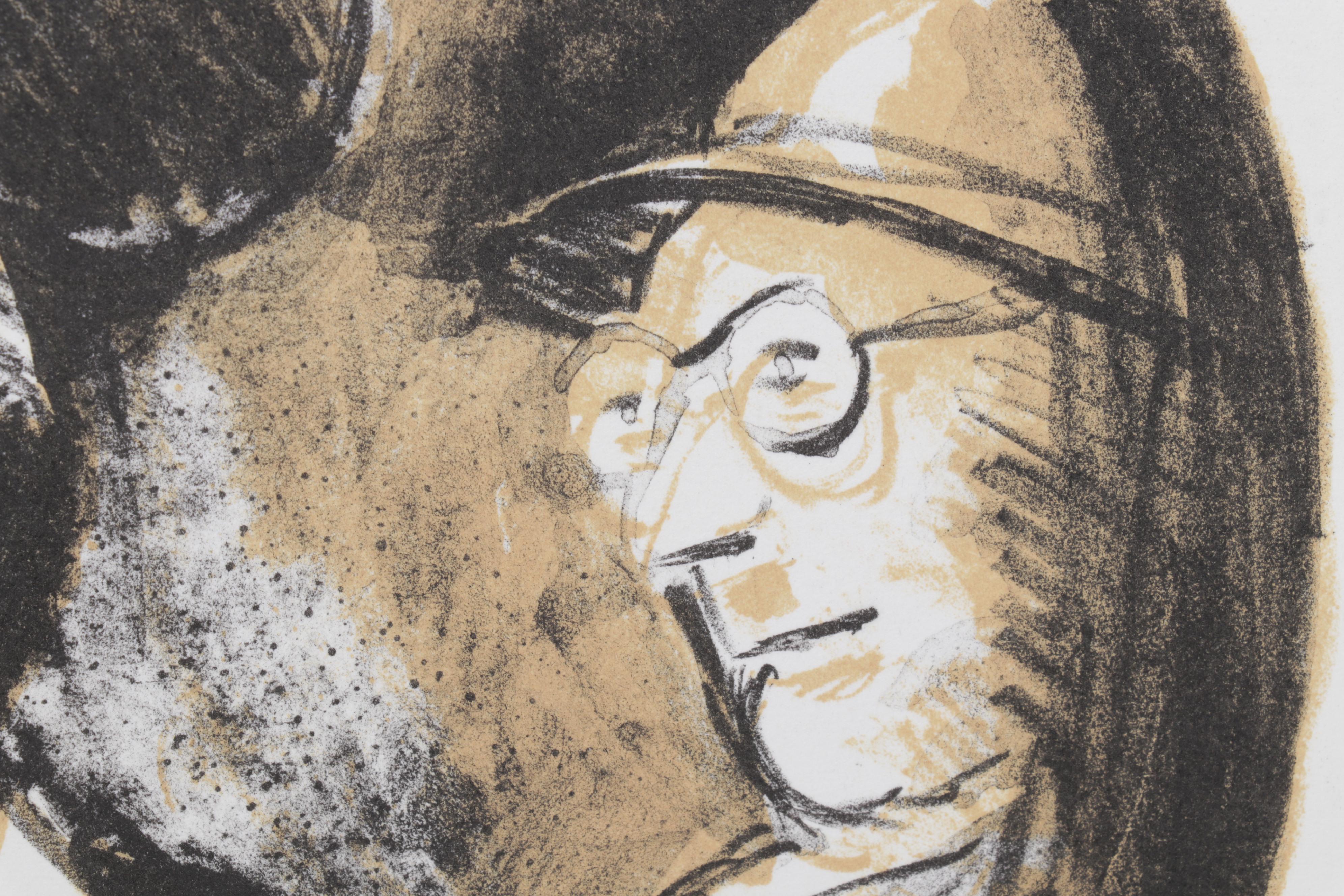 Sidney Chafetz Color Lithograph "The Mirror," 1994