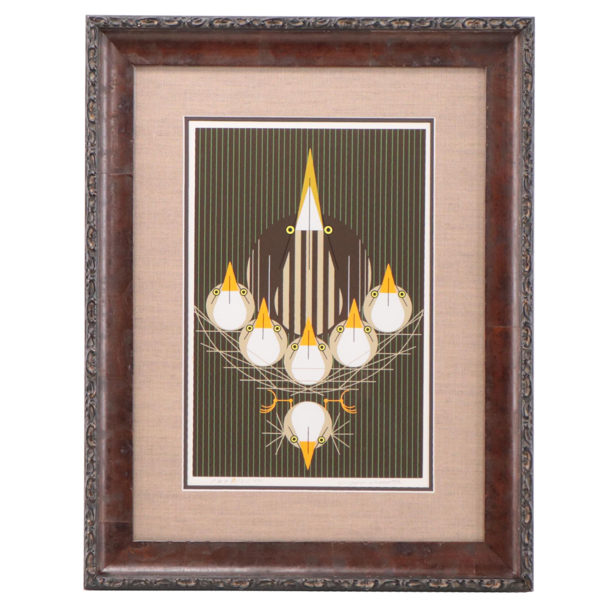 Charley Harper Serigraph "Bittern Suite," 1978