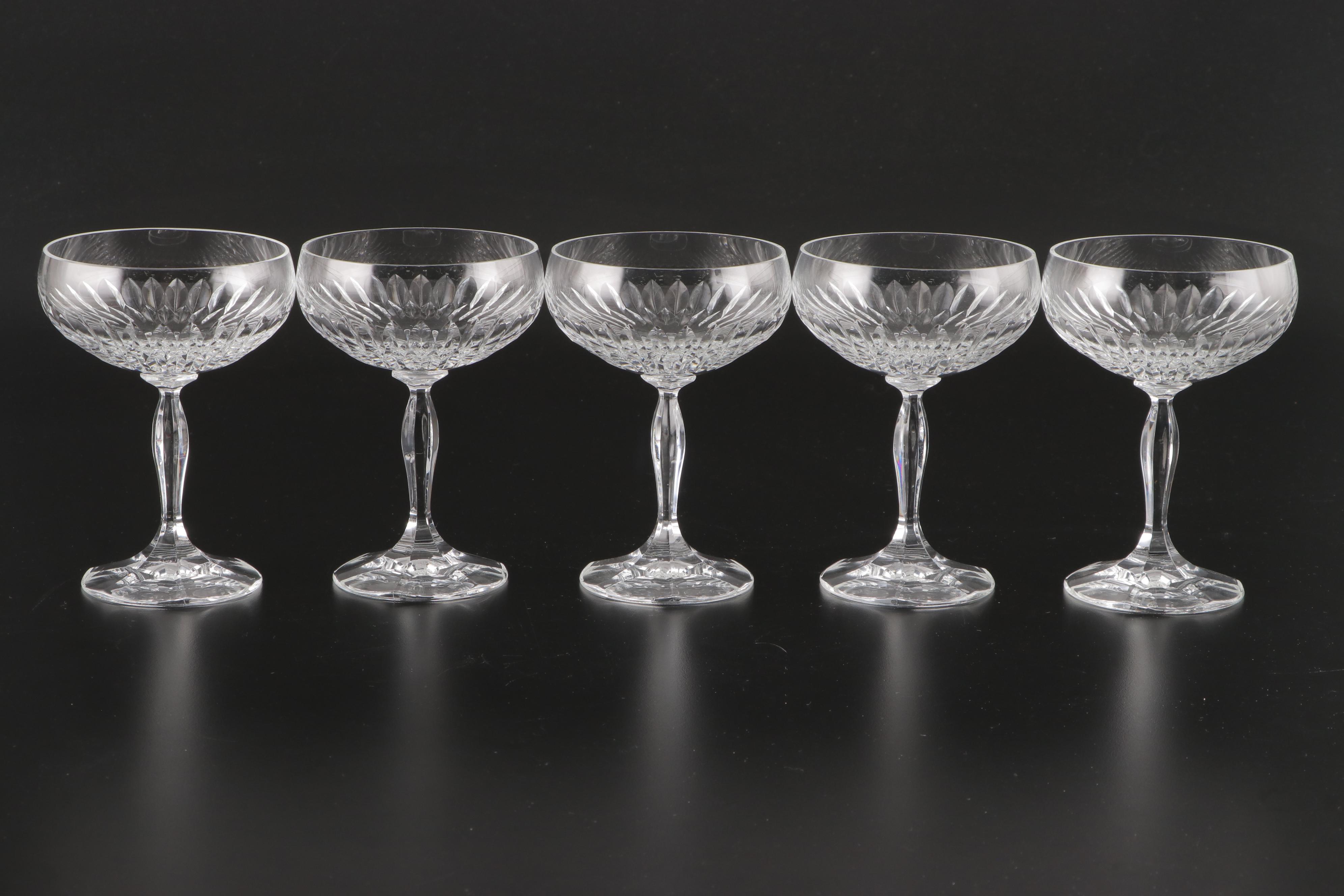 Cut Crystal Champagne Coupes
