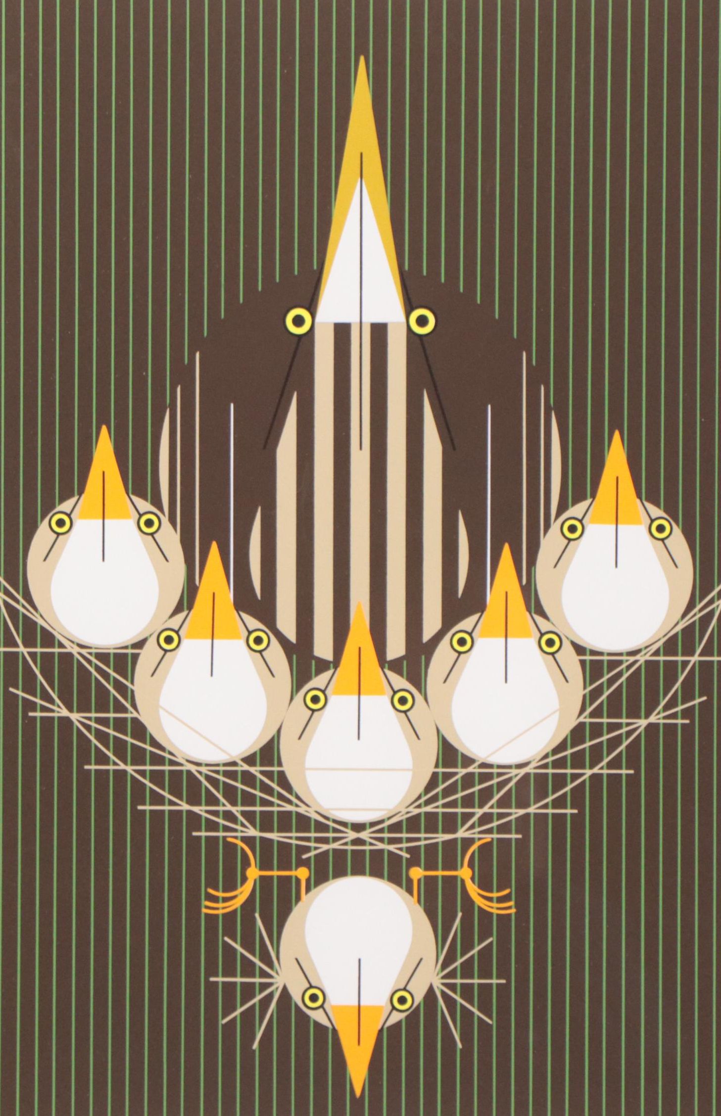 Charley Harper Serigraph "Bittern Suite," 1978