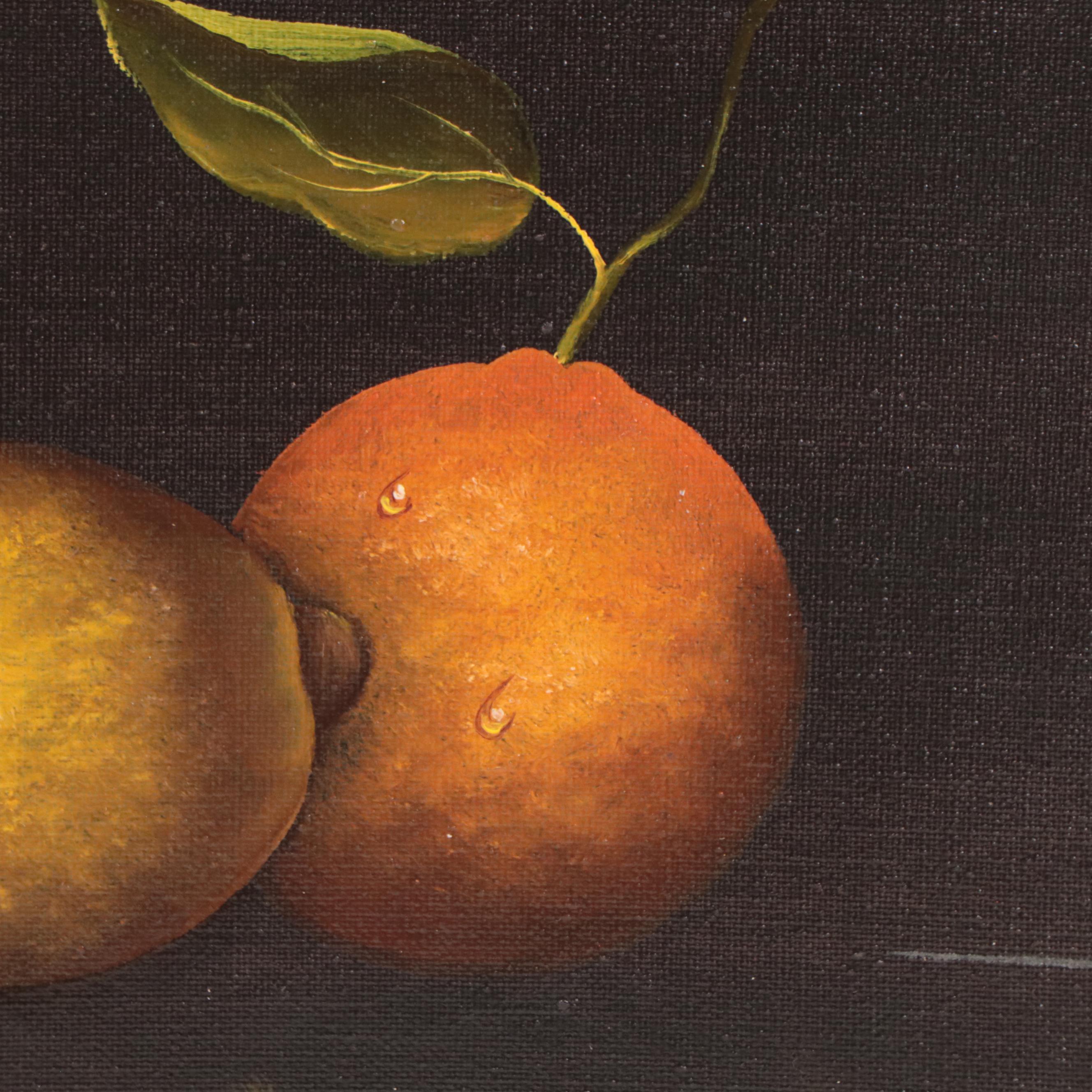 Antonio Gusini Oil Painting of Fruit Still Life