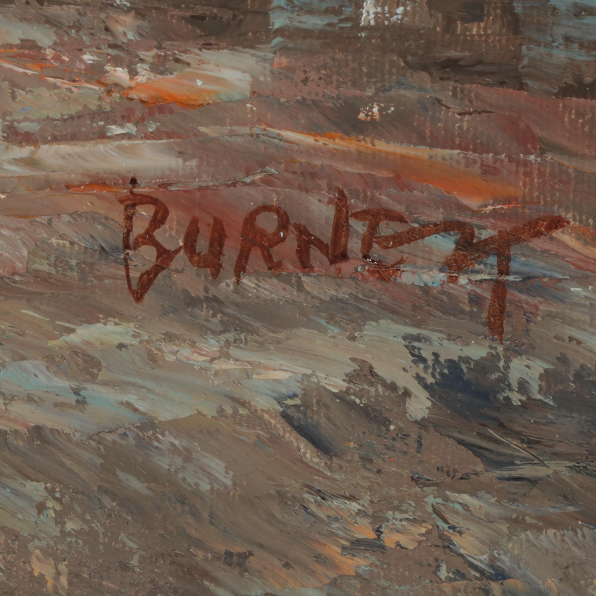 European City Street Oil Painting, 21st Century