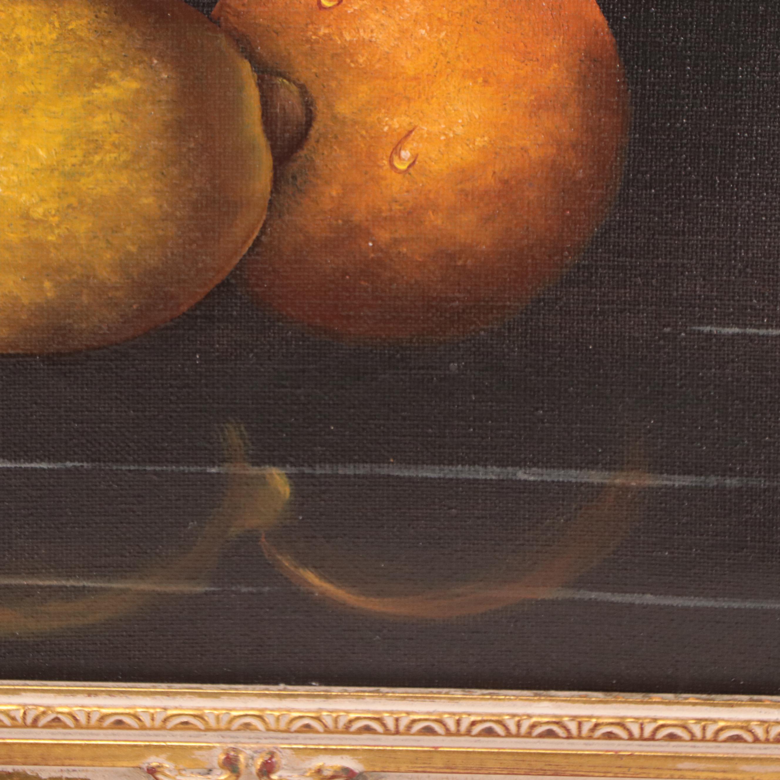 Antonio Gusini Oil Painting of Fruit Still Life