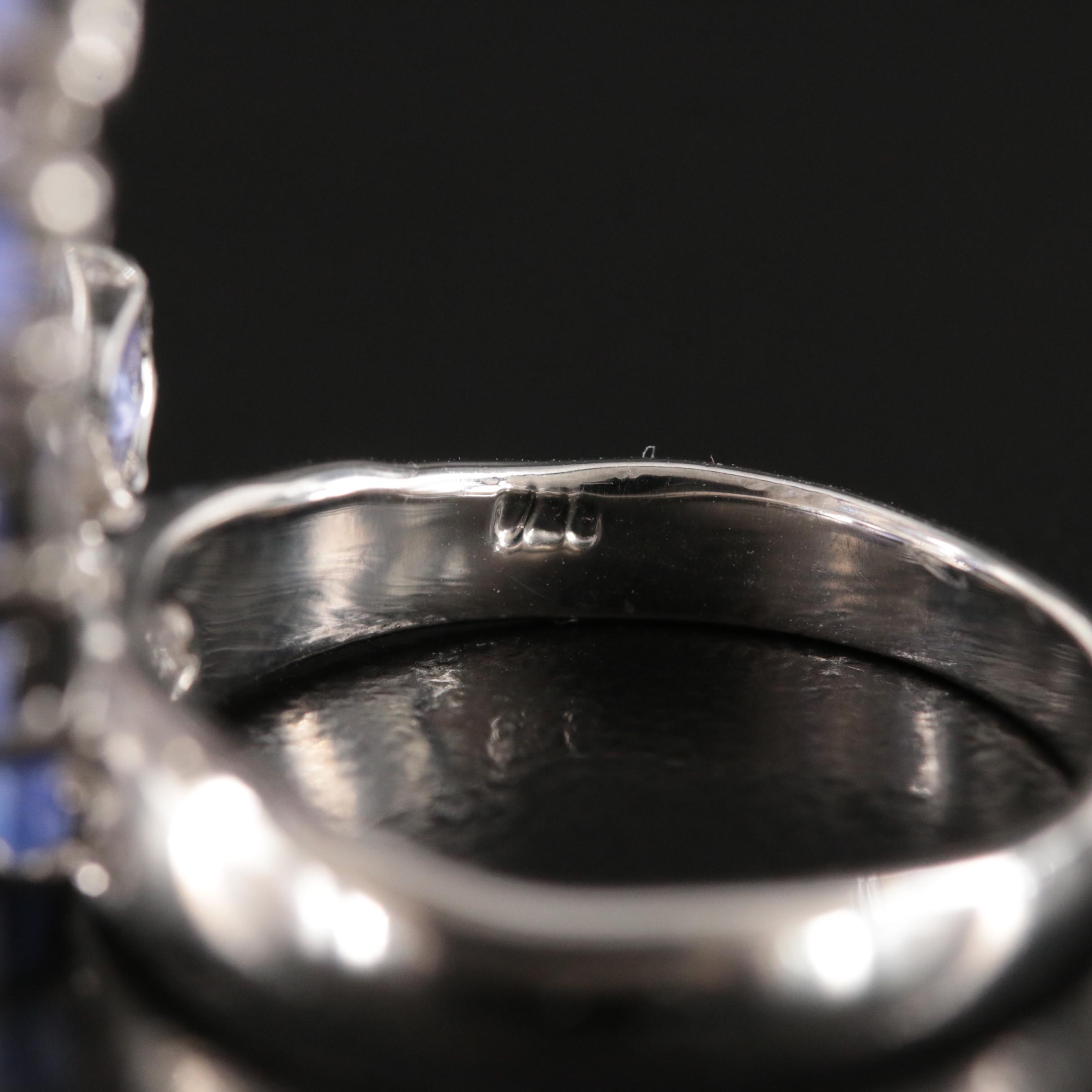 Sterling Tanzanite Foliate Ring