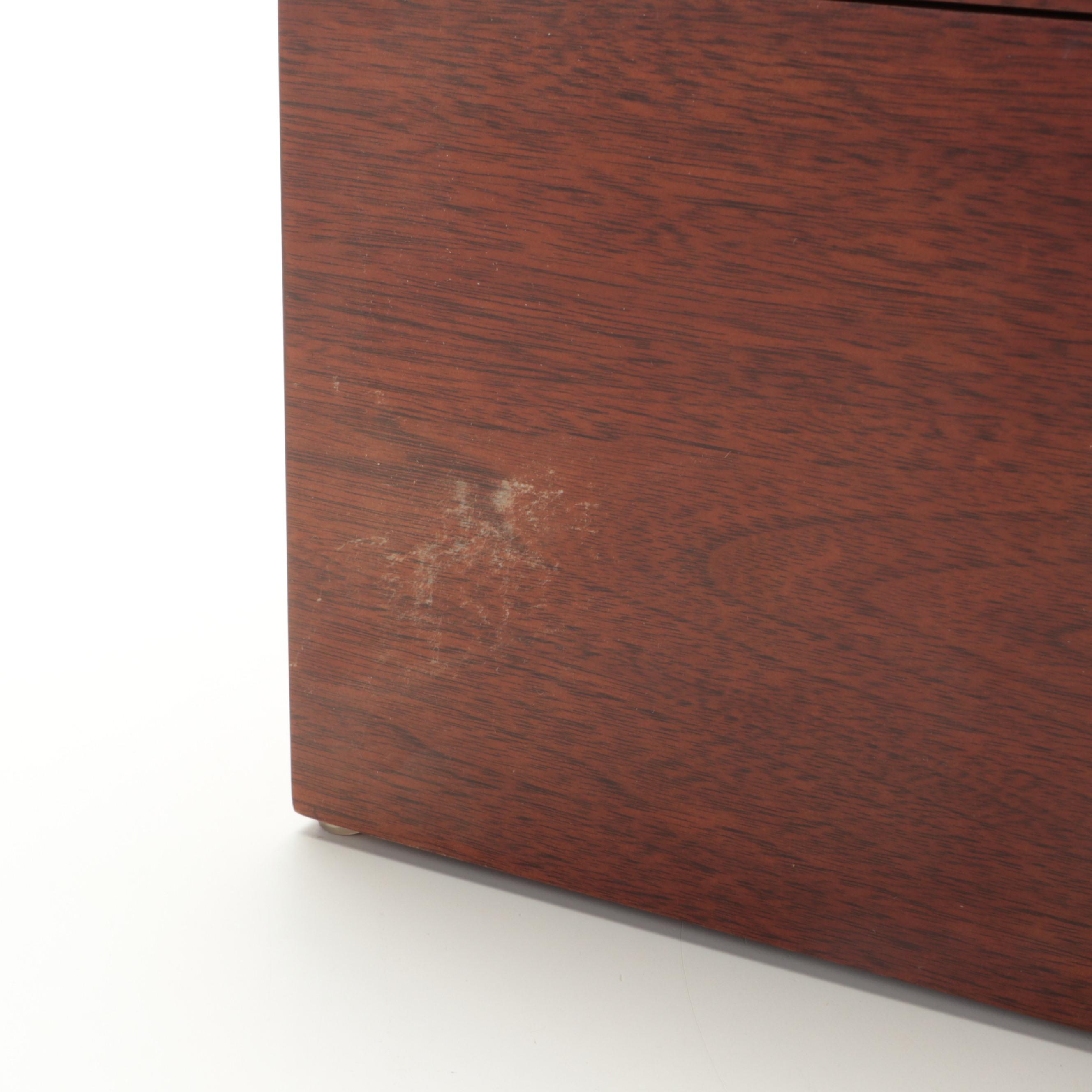 Bey-Berk Leather-Covered Jewelry Chest