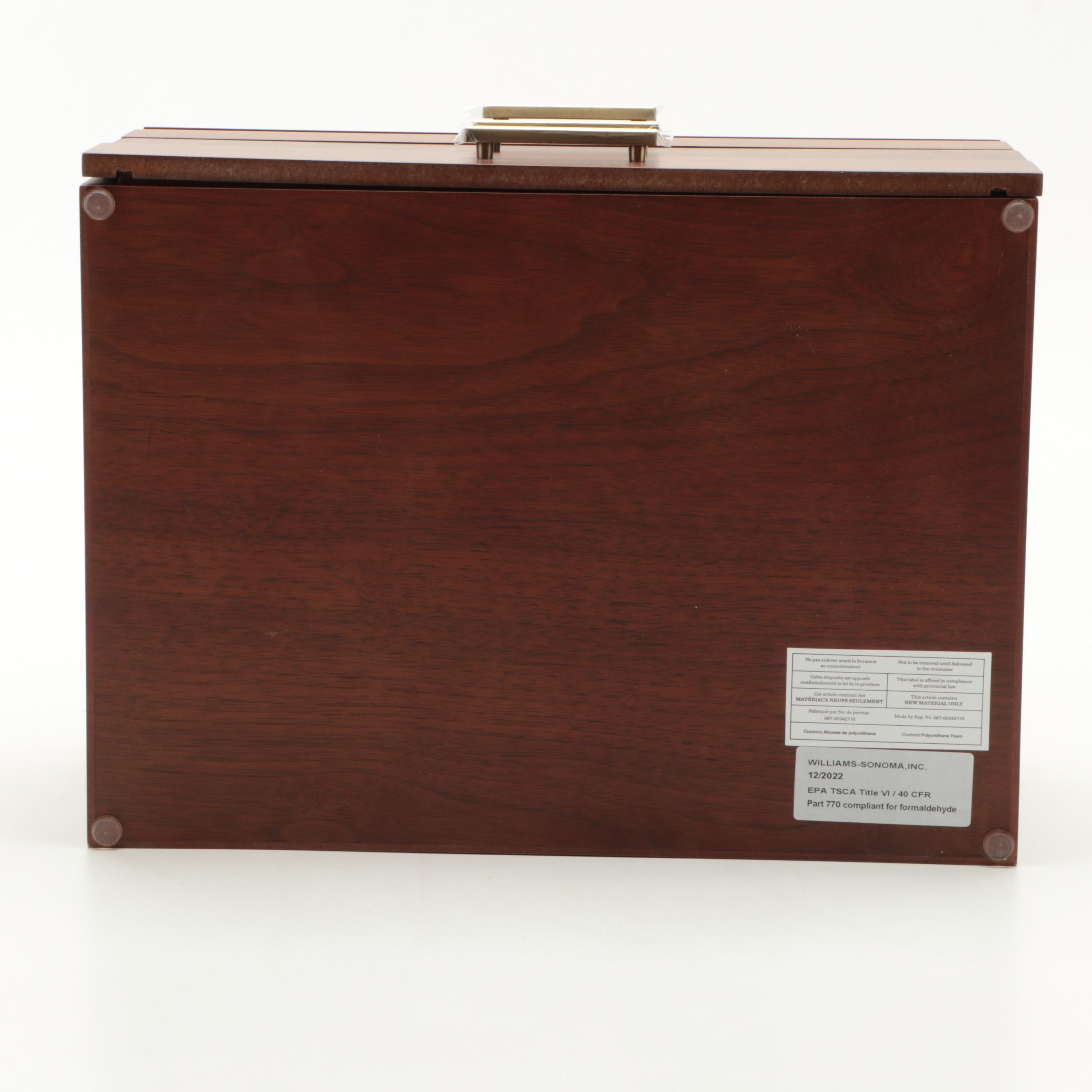 Bey-Berk Leather-Covered Jewelry Chest