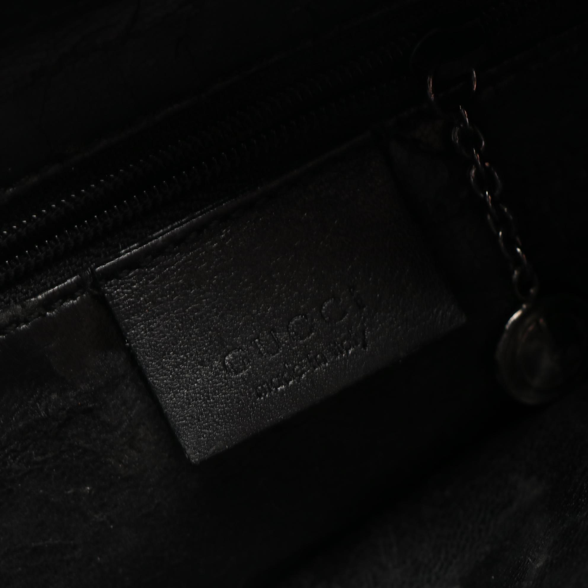 Gucci Leather Handbag with Bamboo Handle