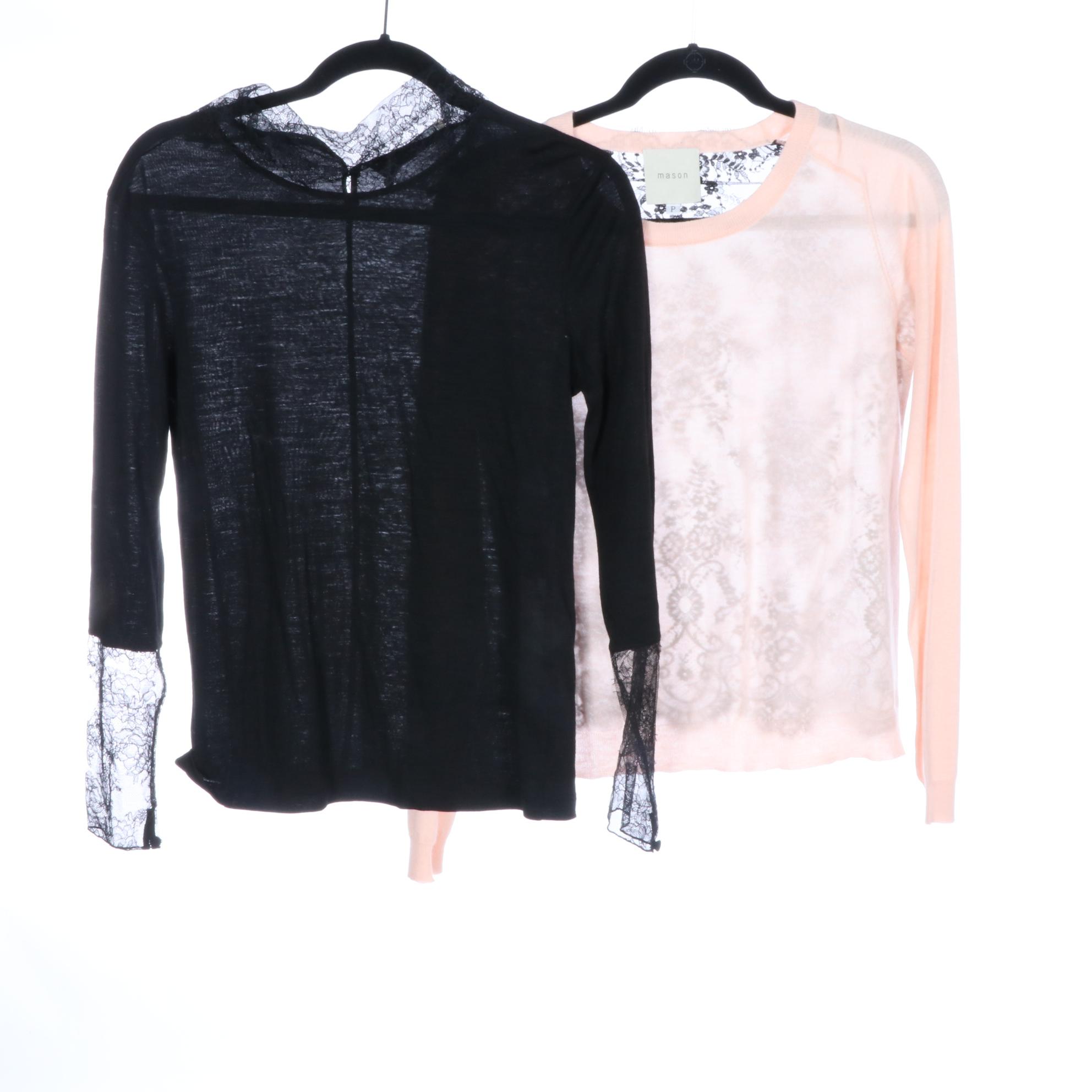 Nina Ricci and Mason Lace Trim Sweaters, Veda Leather Pants, and More