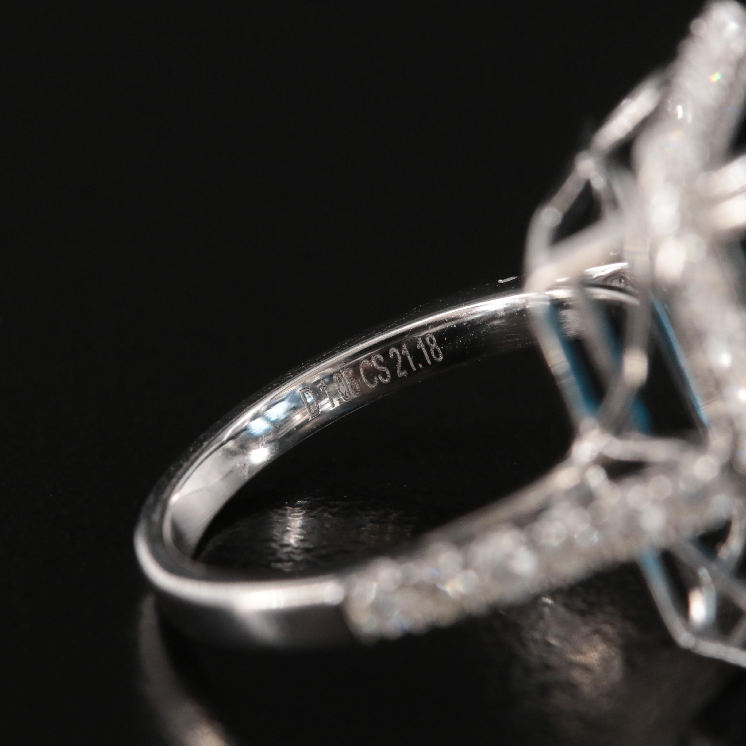 14K 21.18 CT London Blue Topaz and 1.06 CTW Diamond Ring