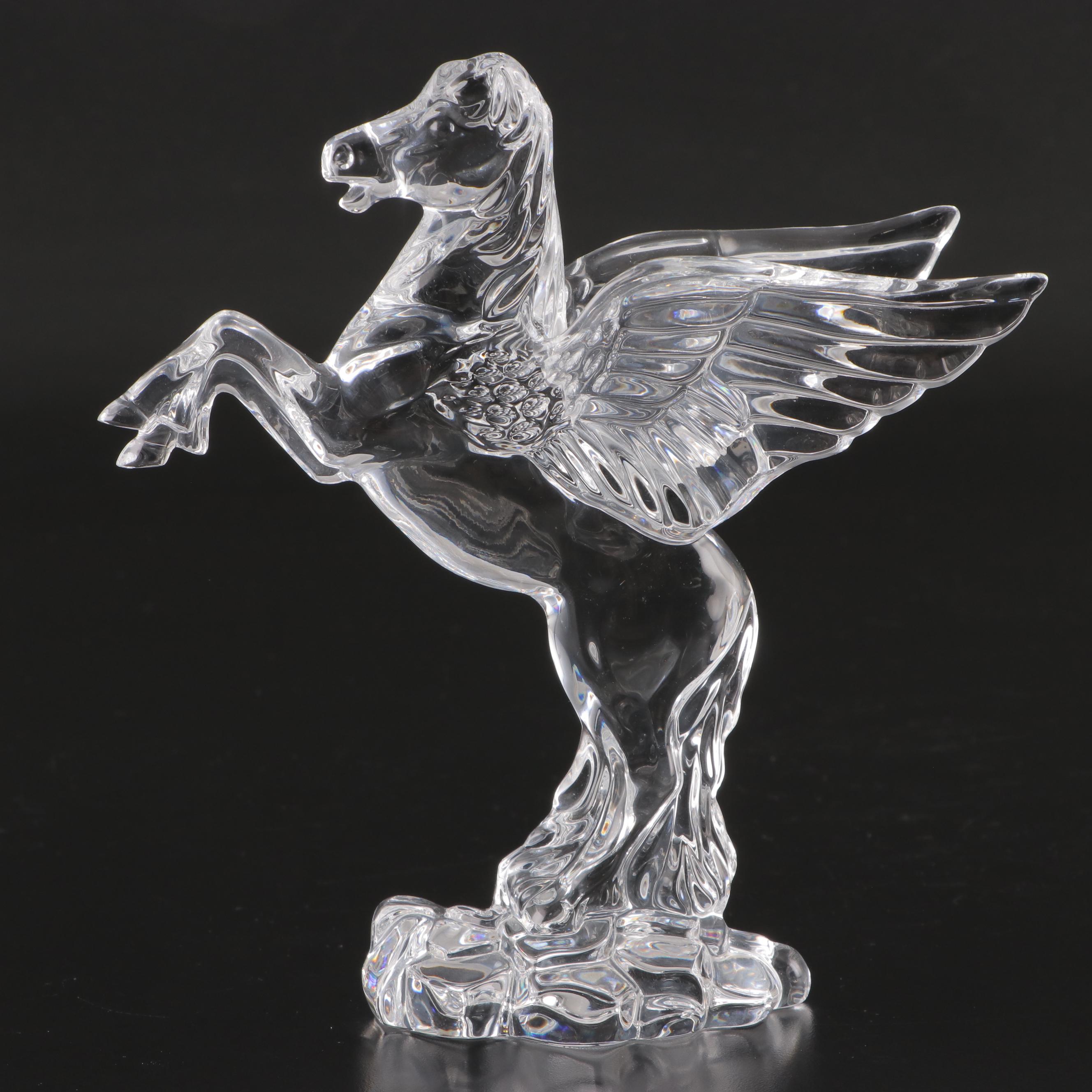 Waterford Crystal Pegasus Figurine with Other Vase and Bowl