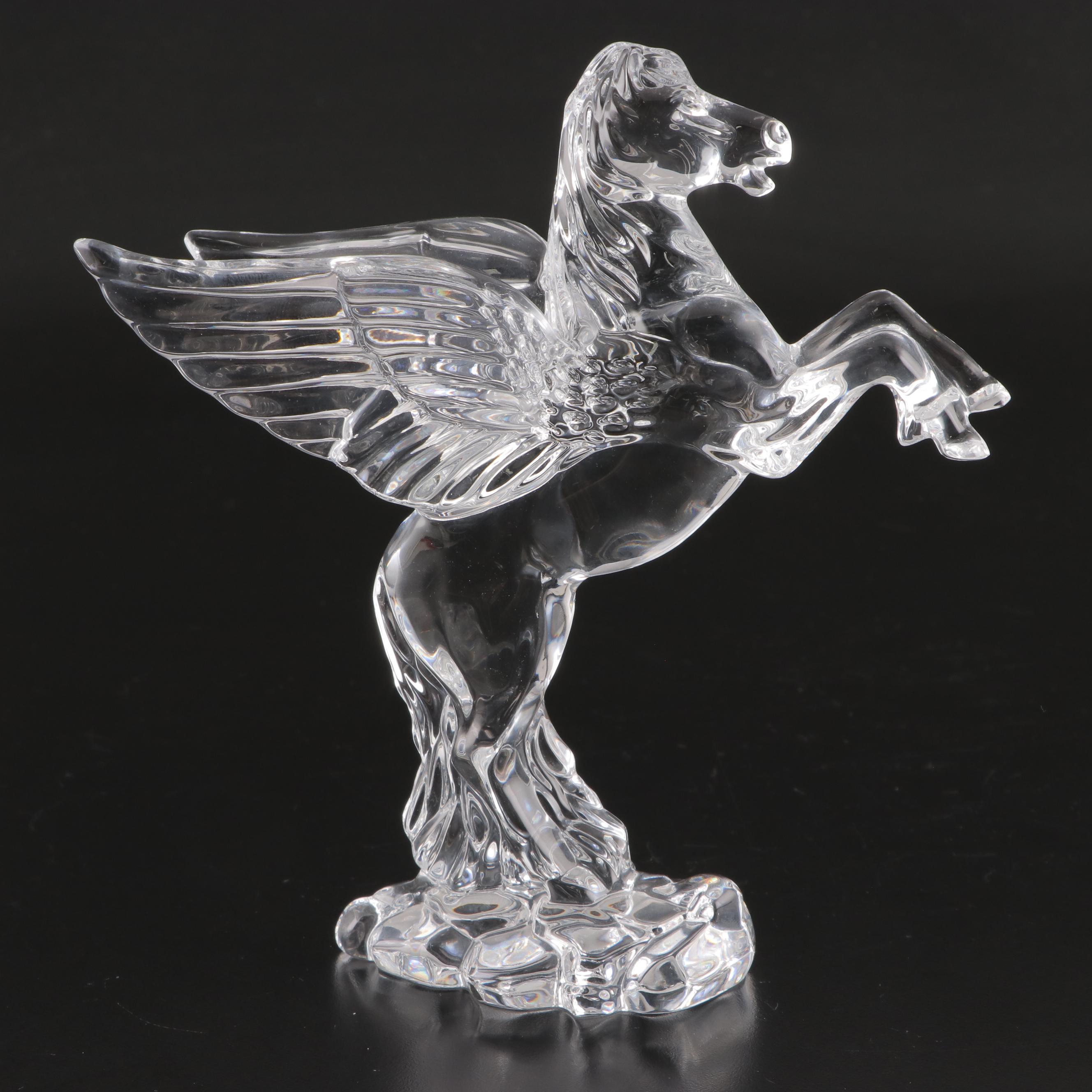Waterford Crystal Pegasus Figurine with Other Vase and Bowl