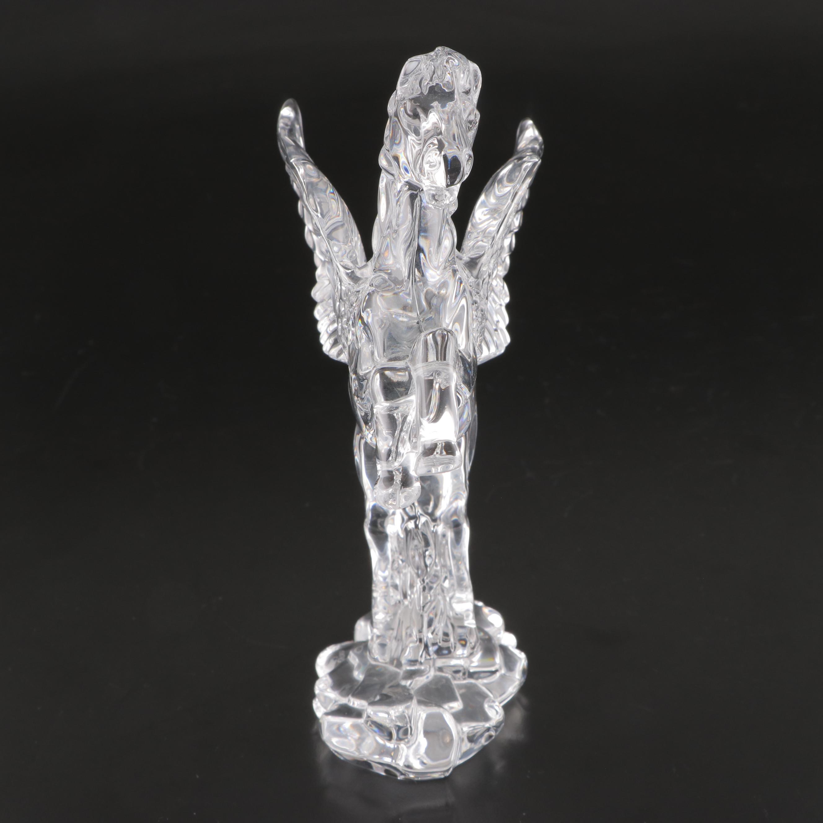 Waterford Crystal Pegasus Figurine with Other Vase and Bowl