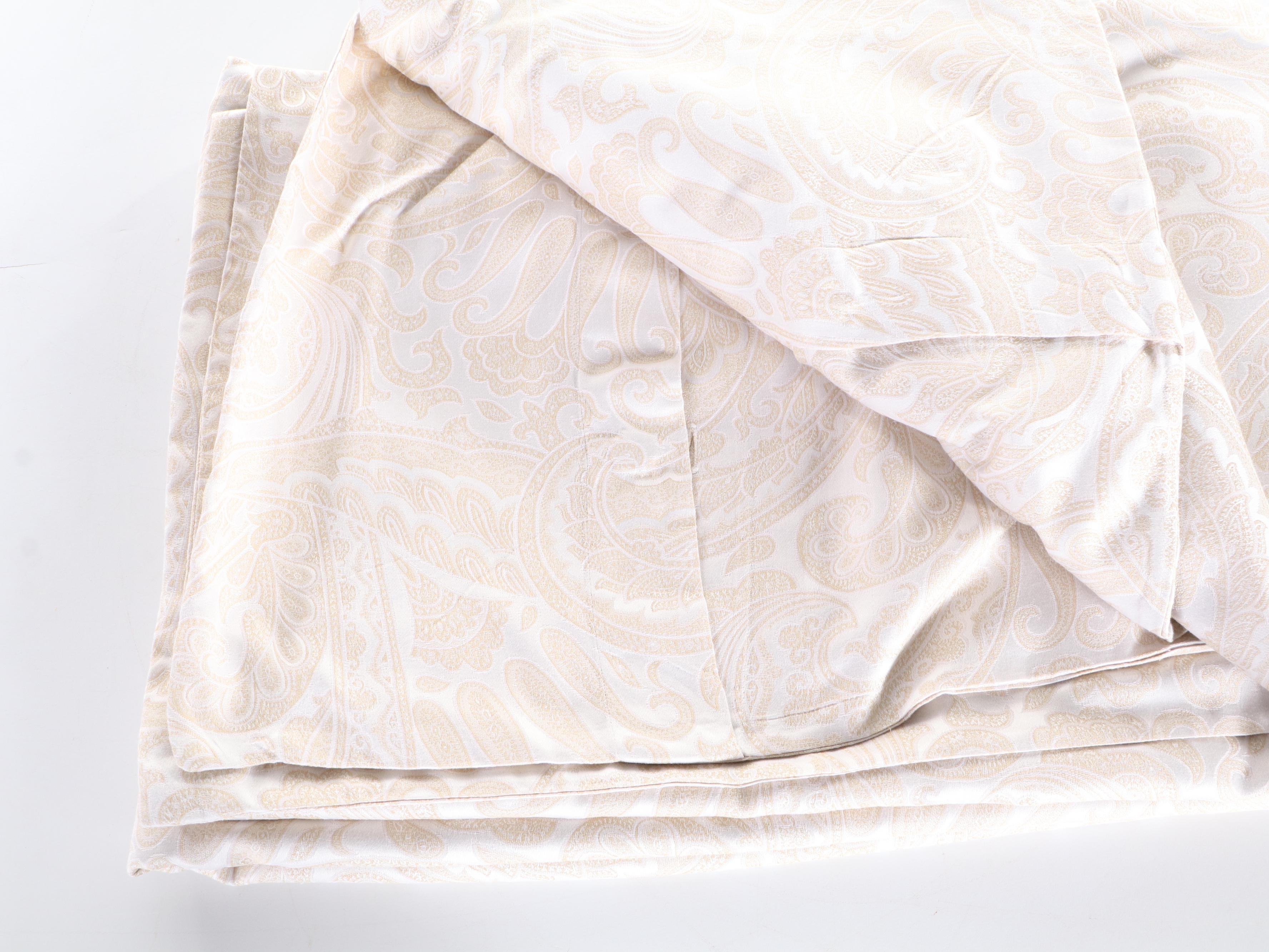 Williams-Sonoma Home Paisley Jacquard Duvet Cover with Dupioni Silk Bedspread