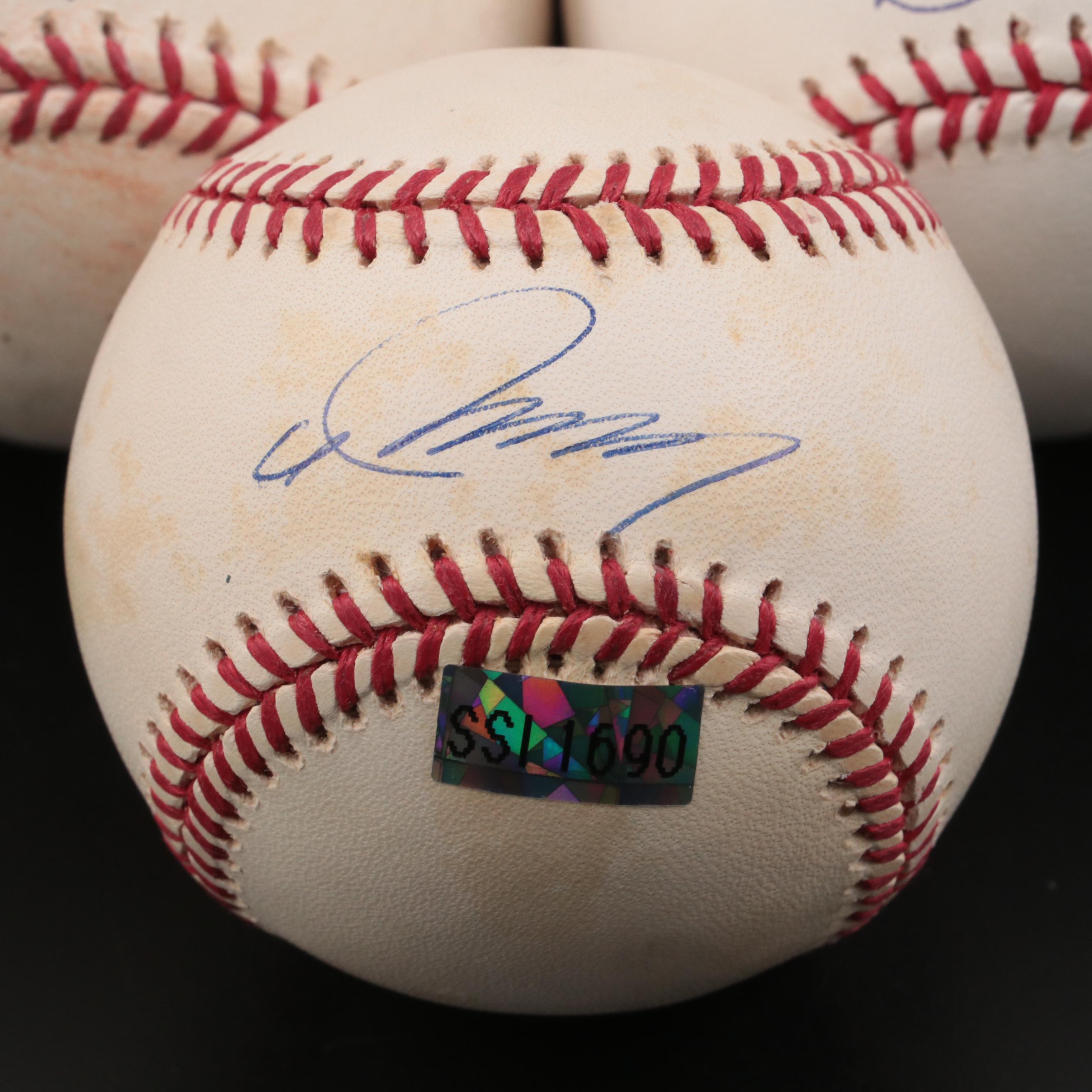 L.A. Dodgers Abreau, Hillenbrand, Green, Nomo and More Signed Rawlings Baseballs