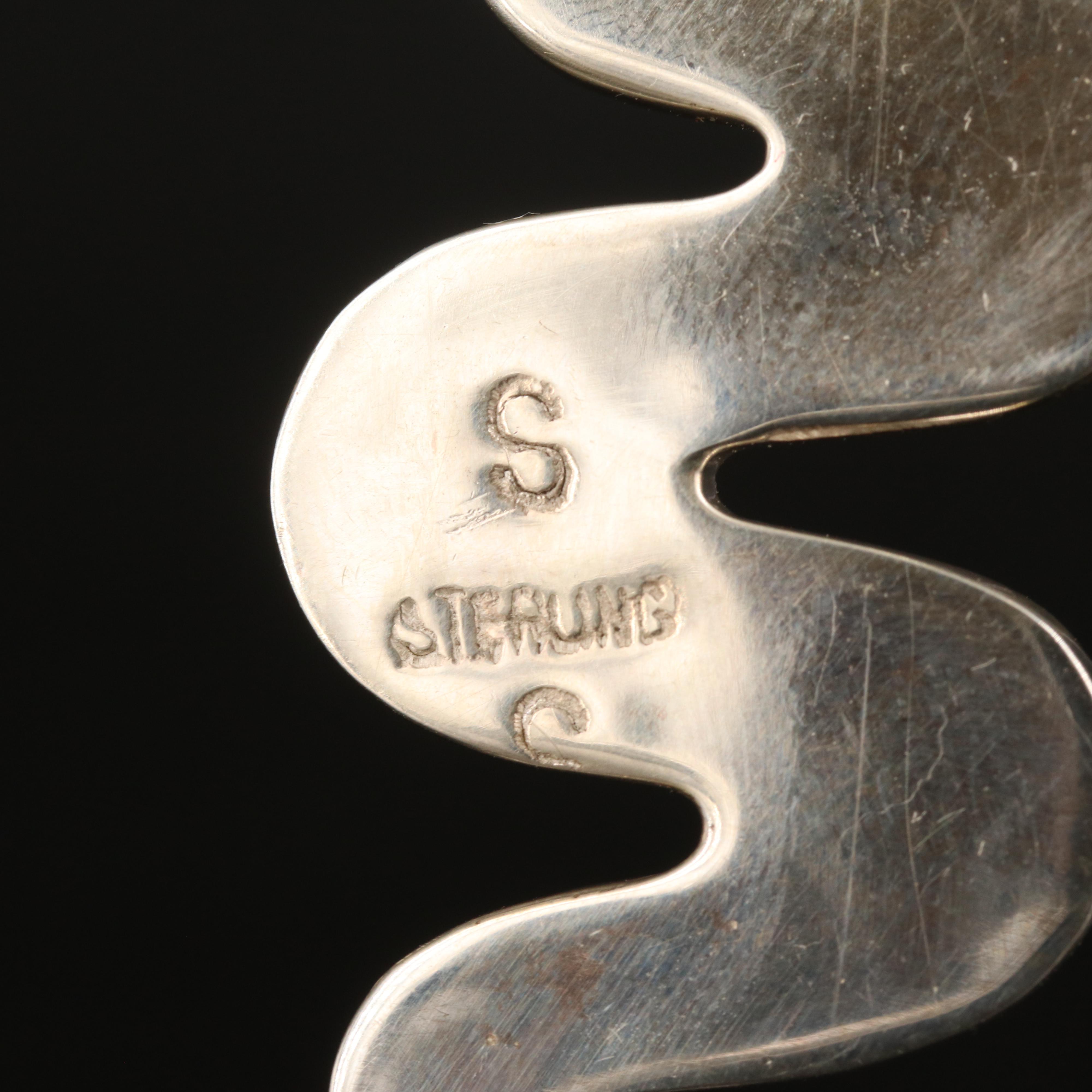 Sterling Turquoise and Gemstone Snake Inlay Pendant