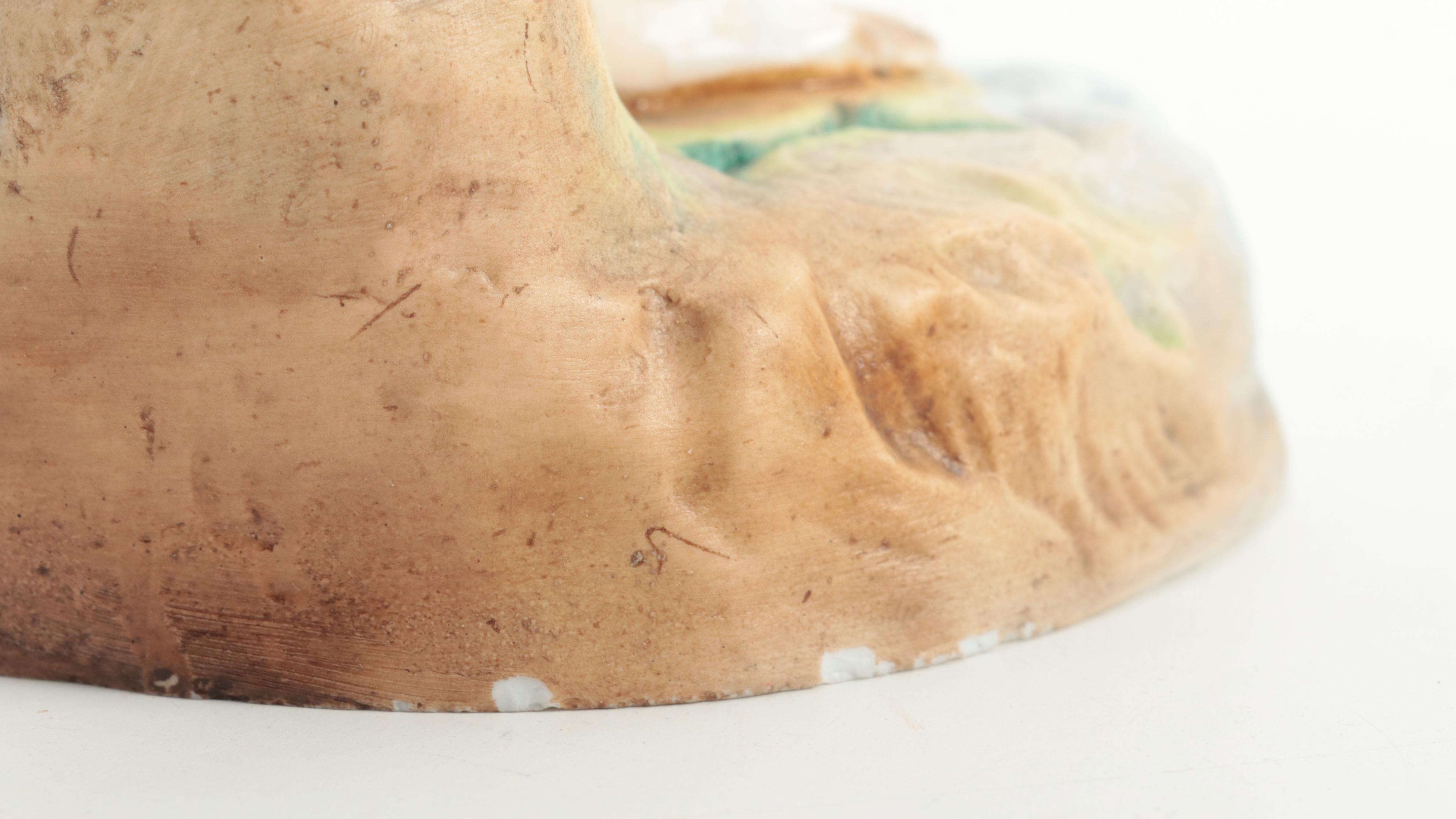 Late Victorian Painted Bisque Female Swimmer Figurine